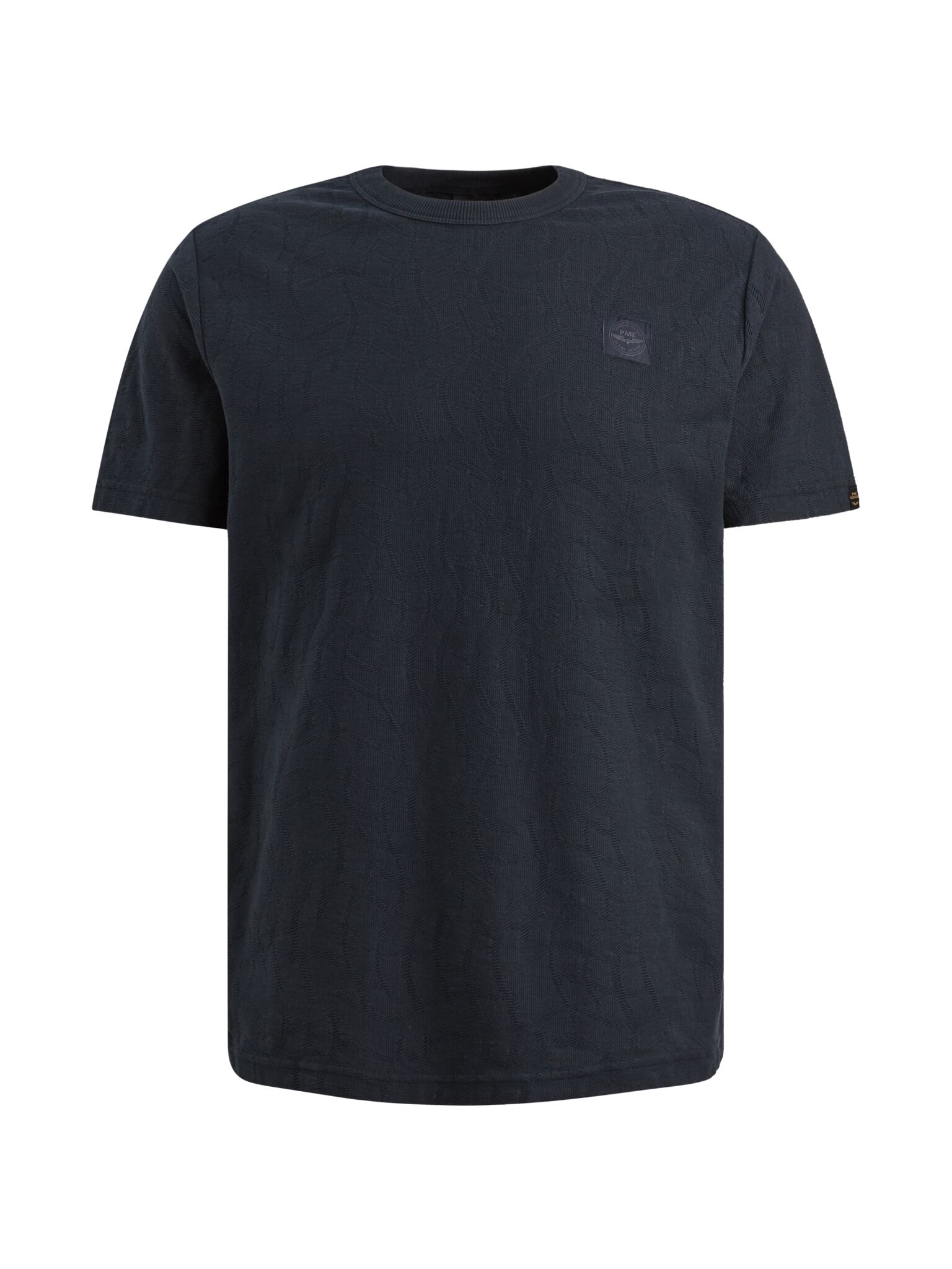 Short sleeve r-neck jacquard jerse, Carbon #1