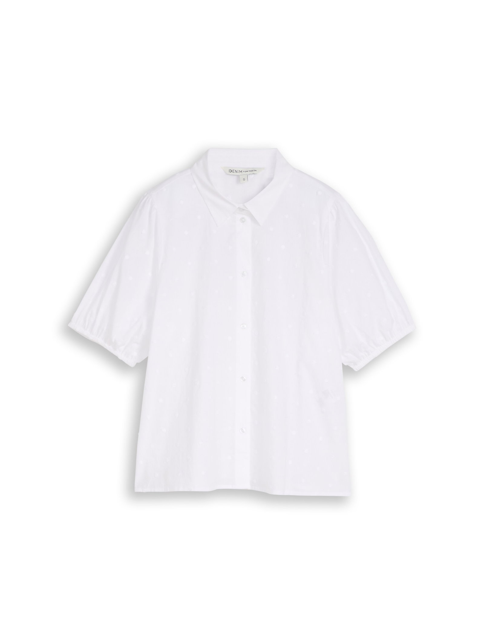 shortsleeve cotton shirt with, White #1