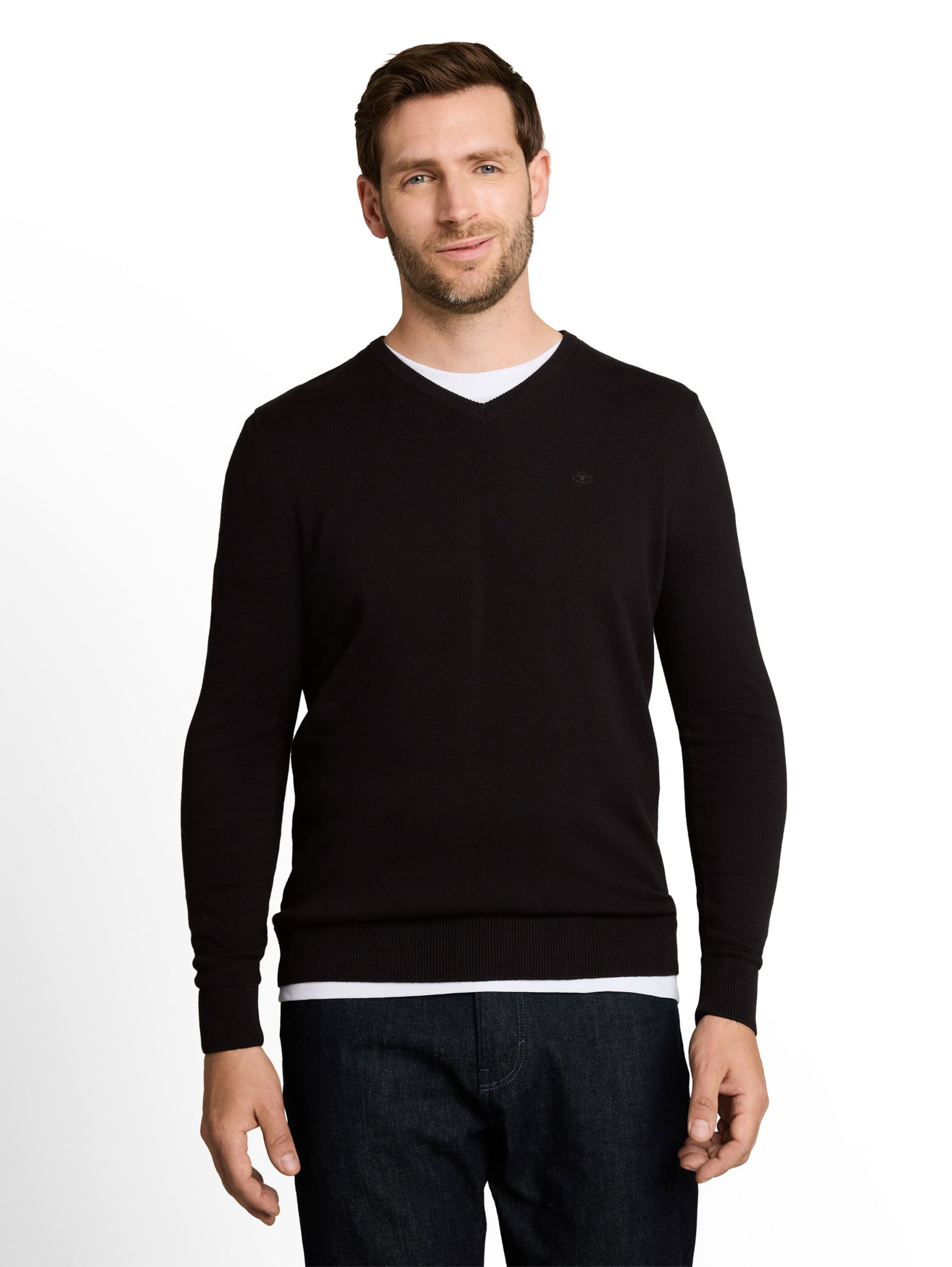 Tom Tailor basic v neck sweater, Black #7