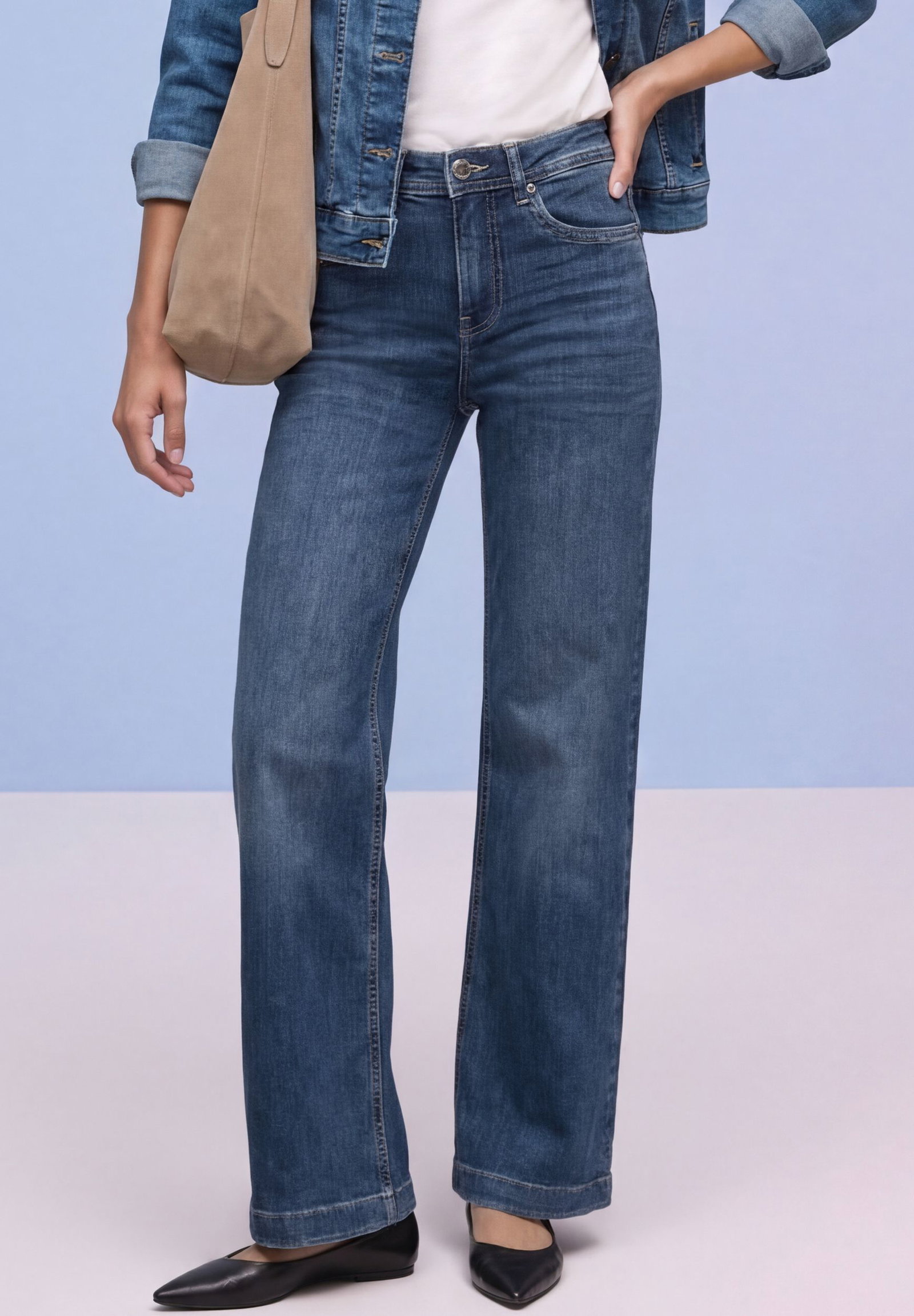 a68f456452b5f998c7679a6a7ec65760 Street One | Street One Skinny Jeans | 27/30 | mid blue soft washed