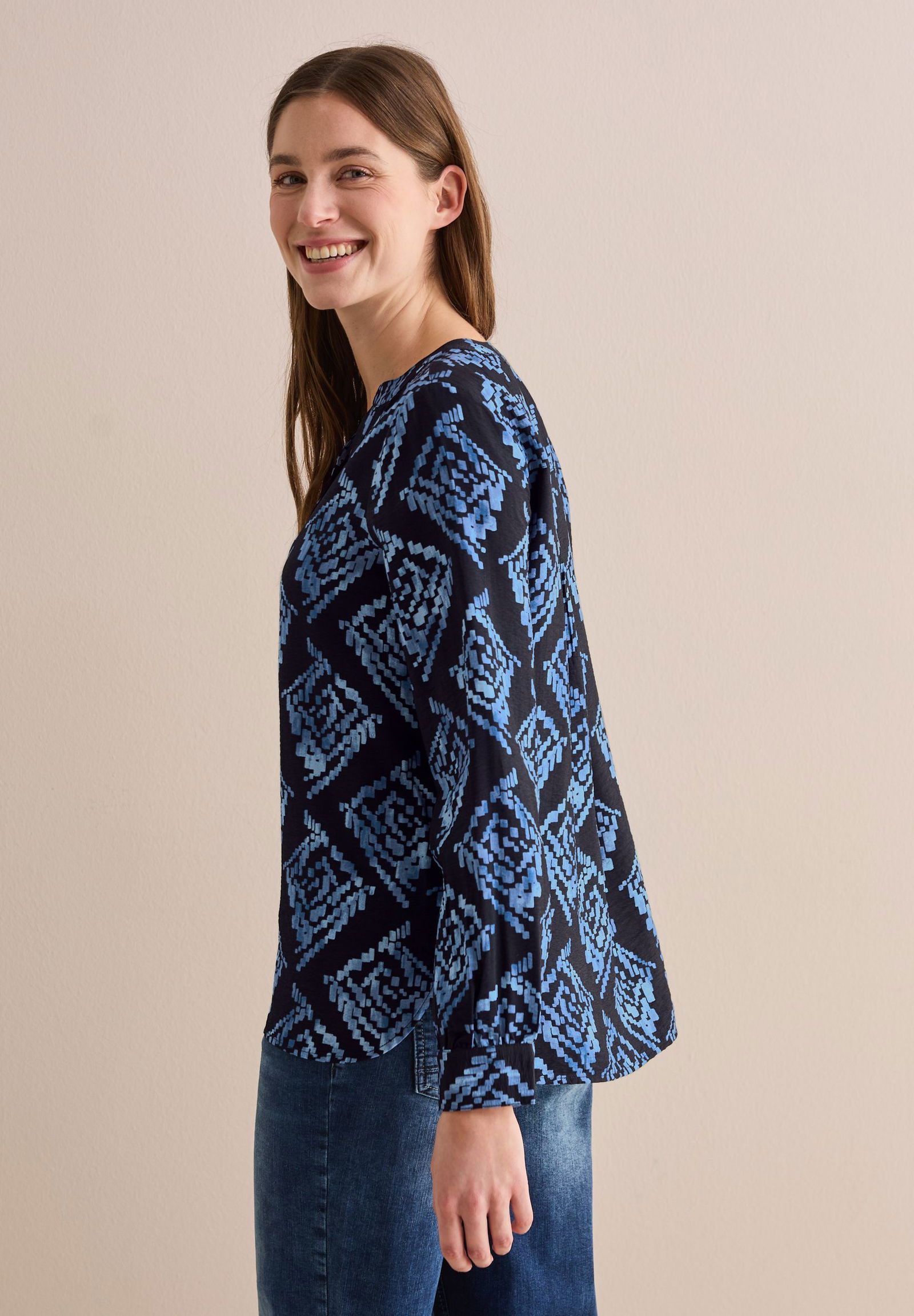 CECIL |  CECIL Druckbluse  | S | universal blue