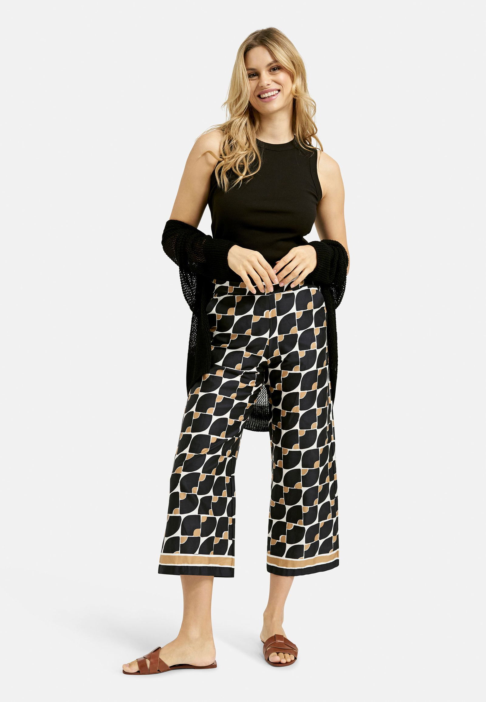 Milano |  Milano 7/8-Hose  | 38 | black print