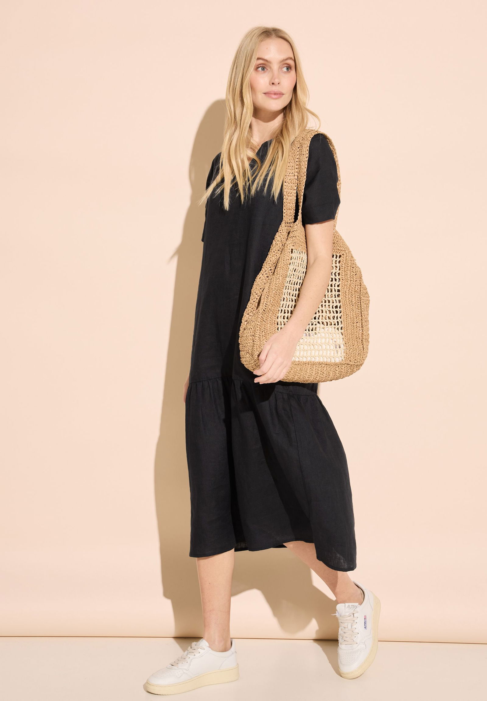 Street One | Street One Kleid aus Leinen | 40 | black