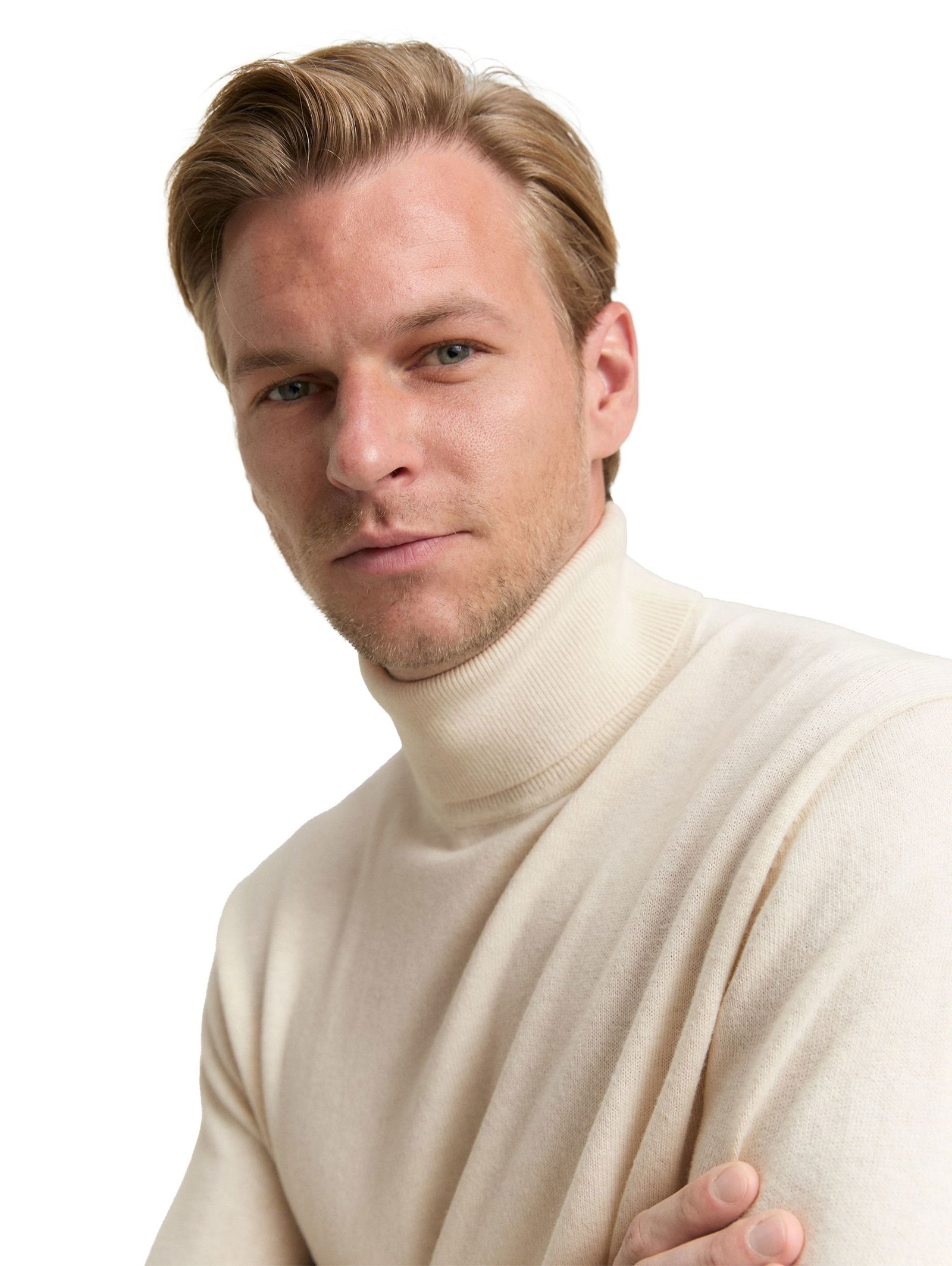 Tom Tailor | Tom Tailor Rollkragenpullover | M | knitted navy melange