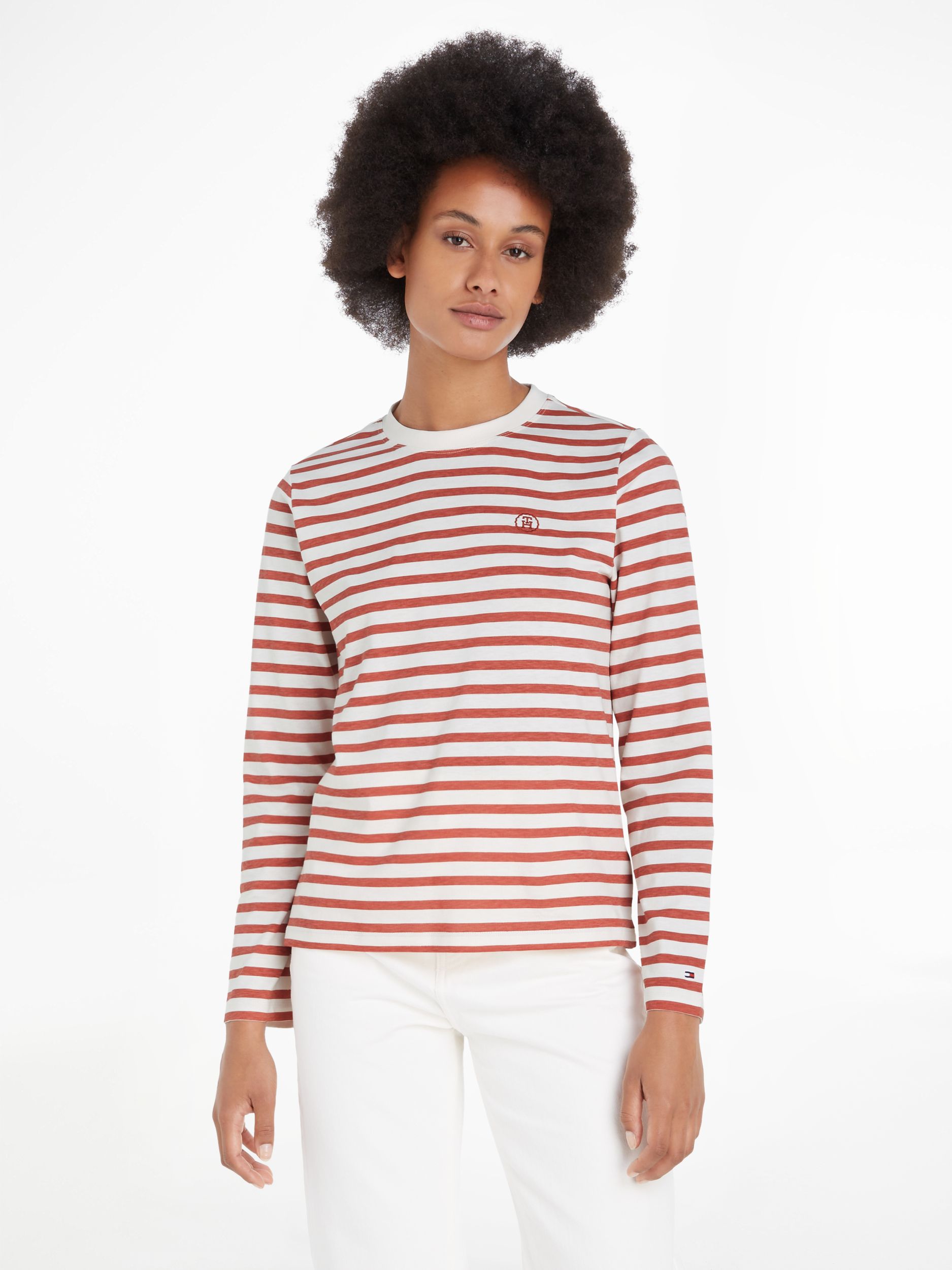 Tommy Hilfiger: MODERN REG STRIPE C-NK LS