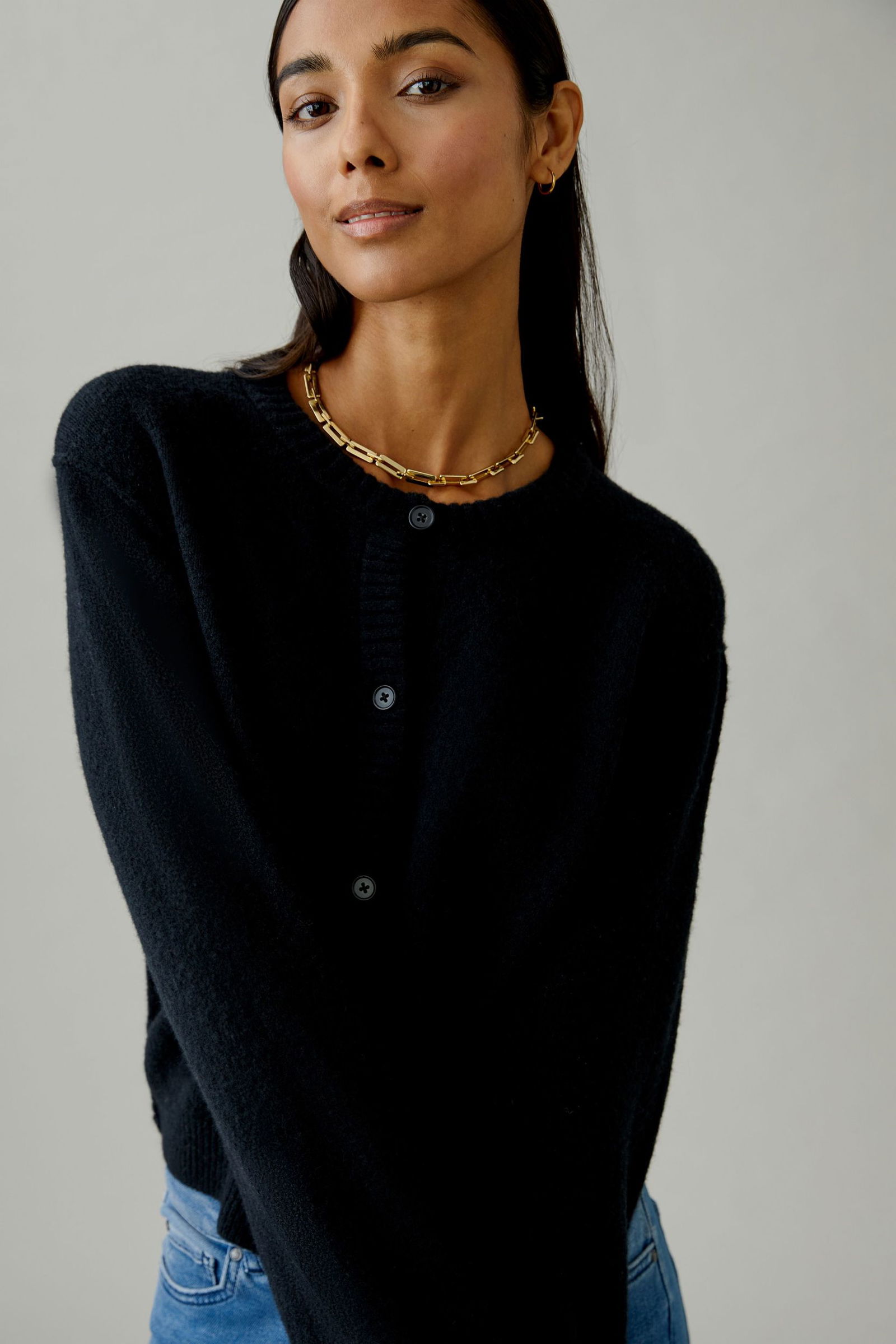 Oui | Oui Strickjacke | Cardigan | 42 | black