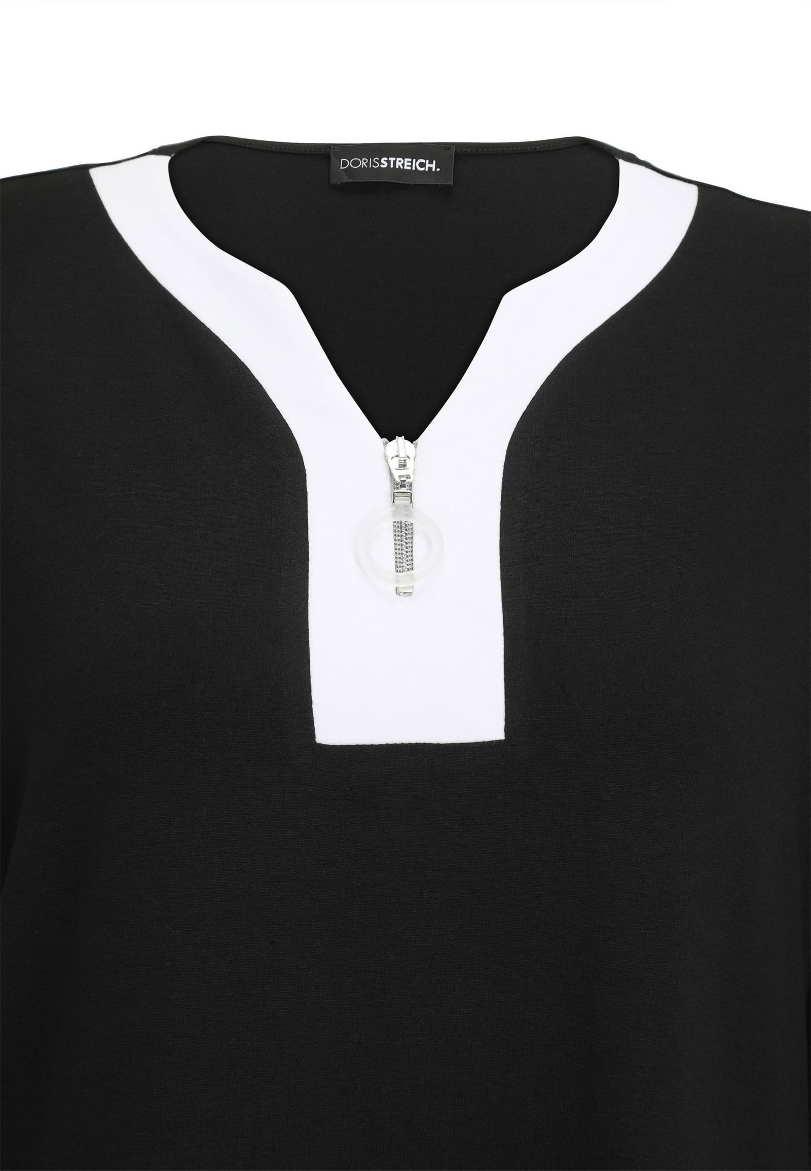 |  T-Shirt 1/2 Arm, Schwarz/WeiSS | 54 | schwarz-weiß