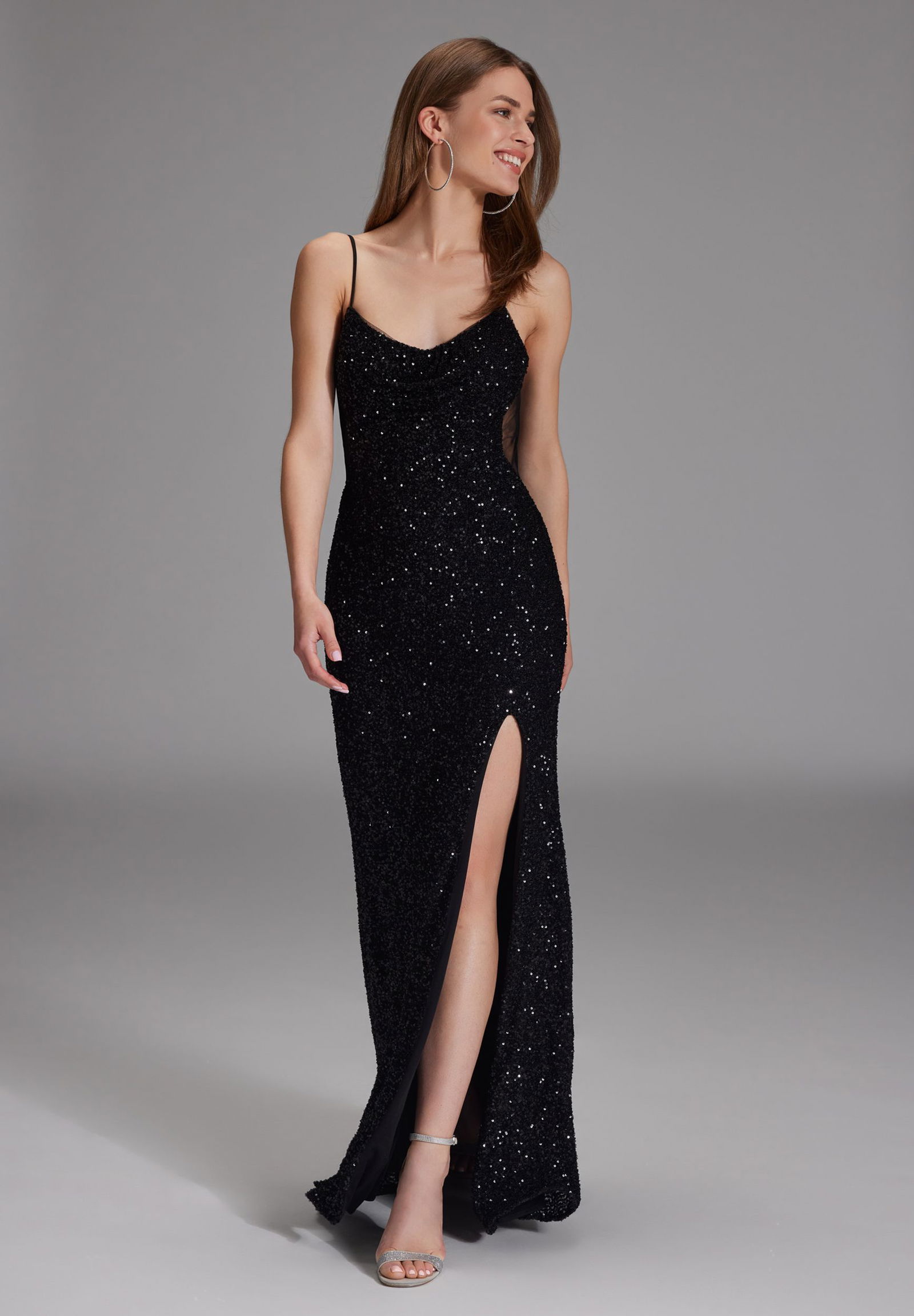 28437645519e00c8c29935c9a7ebec73 Hey Kyla | Hey Kyla Slipdress mit transparenter Rückenpartie | 40 | black