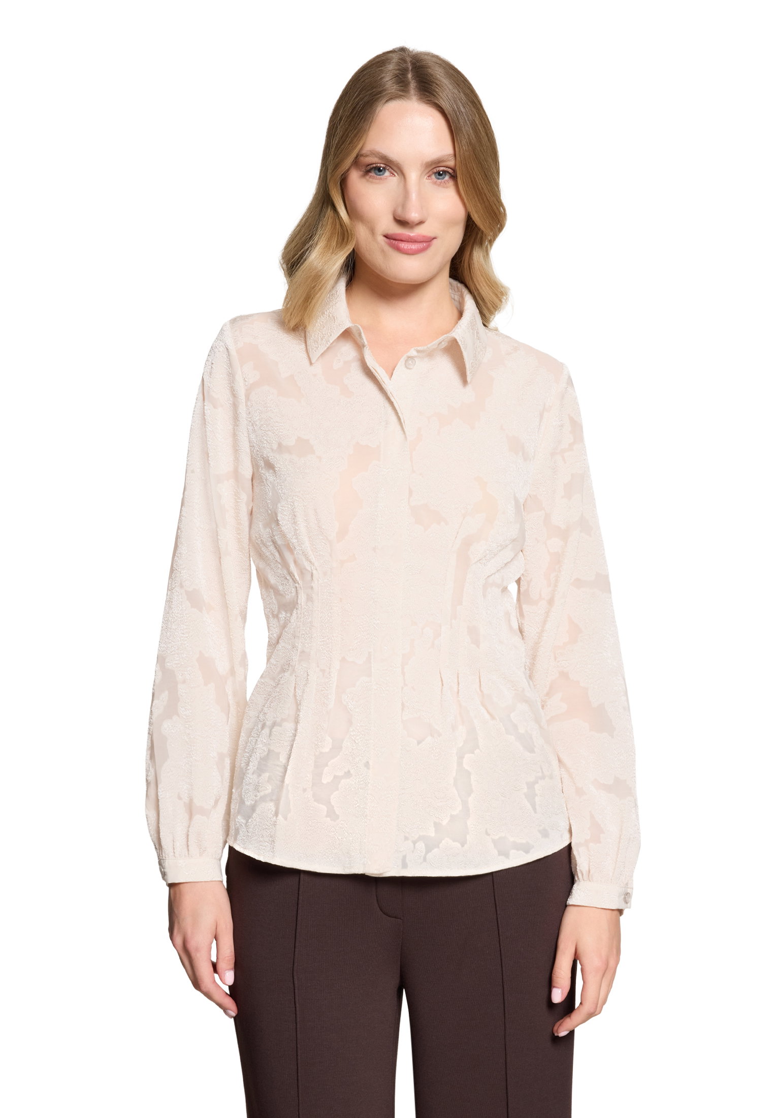 Bluse Kurz 1/1 Arm, Cream/Cream #3