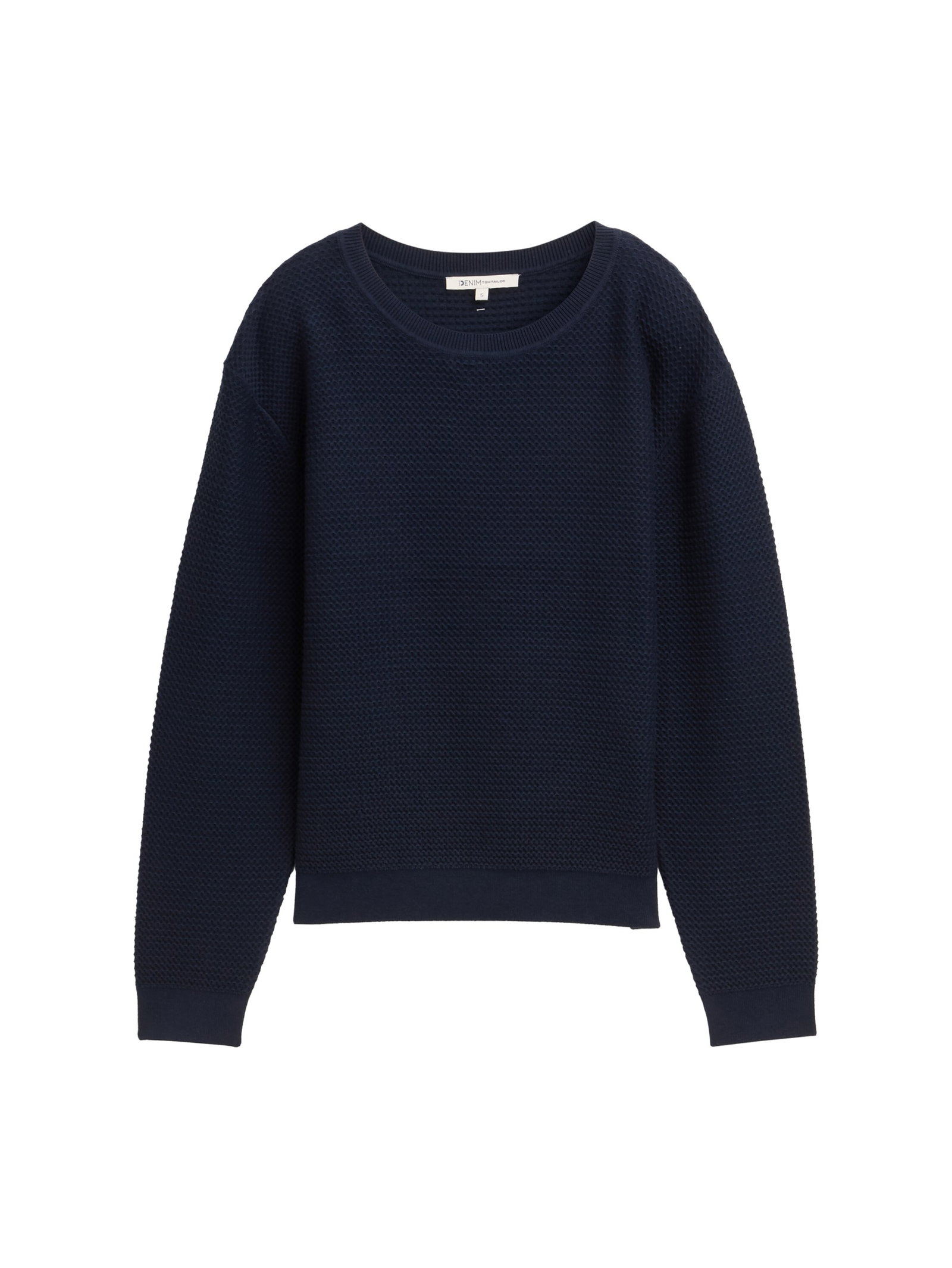 structured knit pullover, sky captain blue #1
