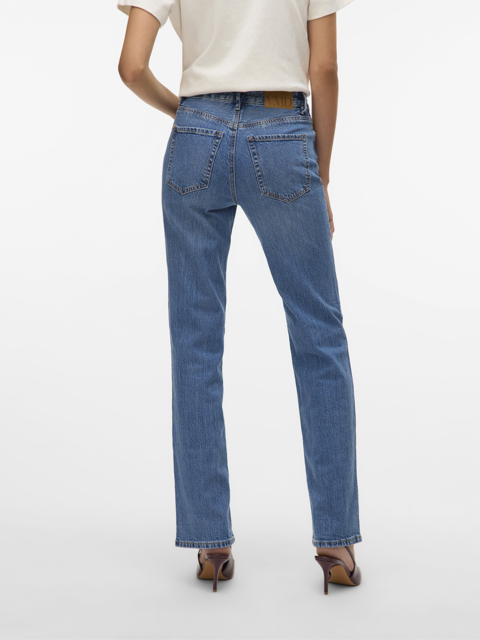 VMTESSA HR STRAIGHT JEANS LI3114 GA, Medium Blue Denim #3