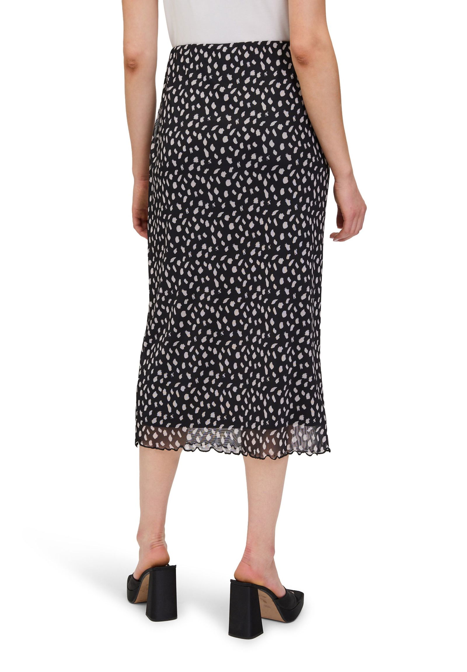  |  Rock Mittellang Casual, White/Black | 36 | weiß/schwarz