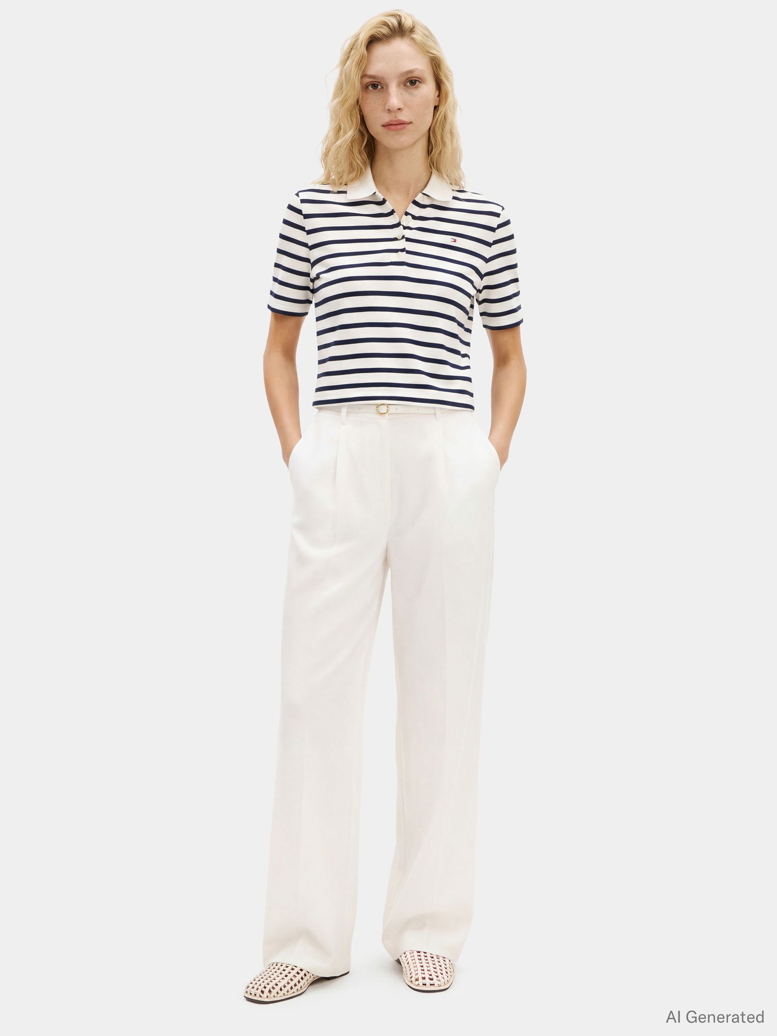 Tommy Hilfiger |  Tommy Hilfiger Poloshirt  | XXXL | breton ecru/dark night navy stp