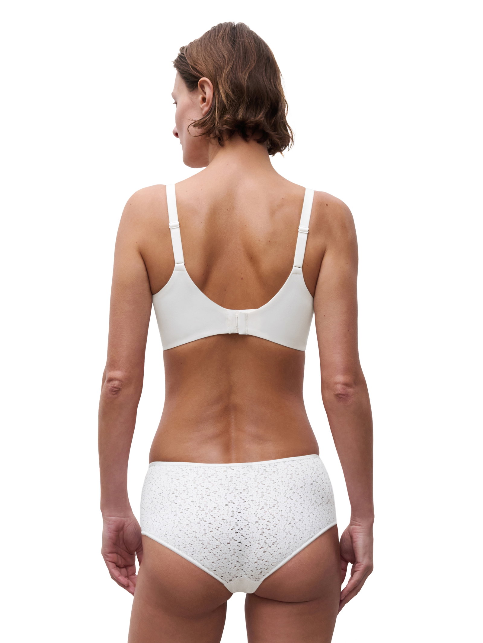 NORAH LI BH MIT BUEG. BEDECKEND GEMOLDET, WEISS #3