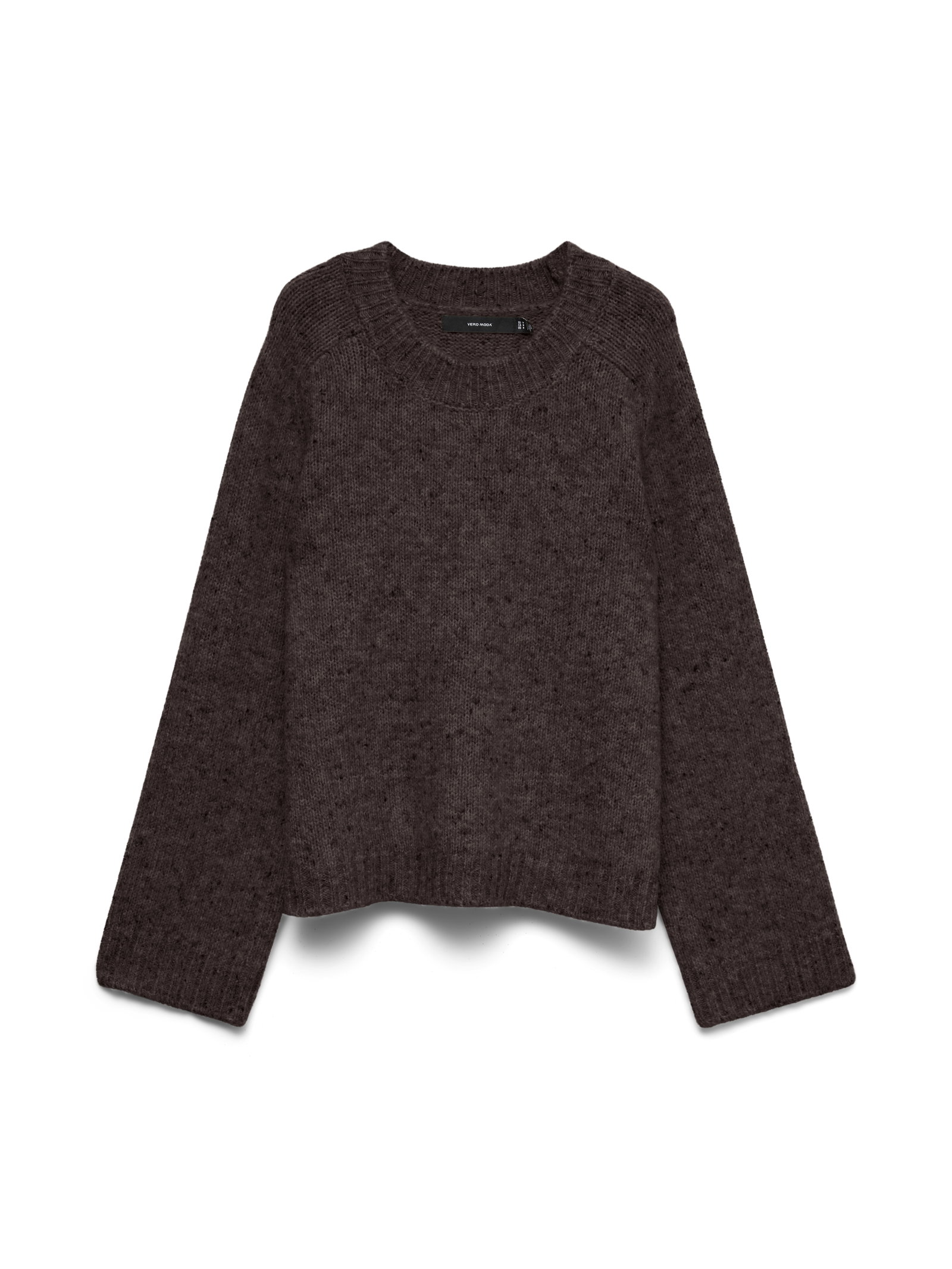 VMINGRID LS O-NECK PULLOVER, Chocolate Torte/MELANGE #1