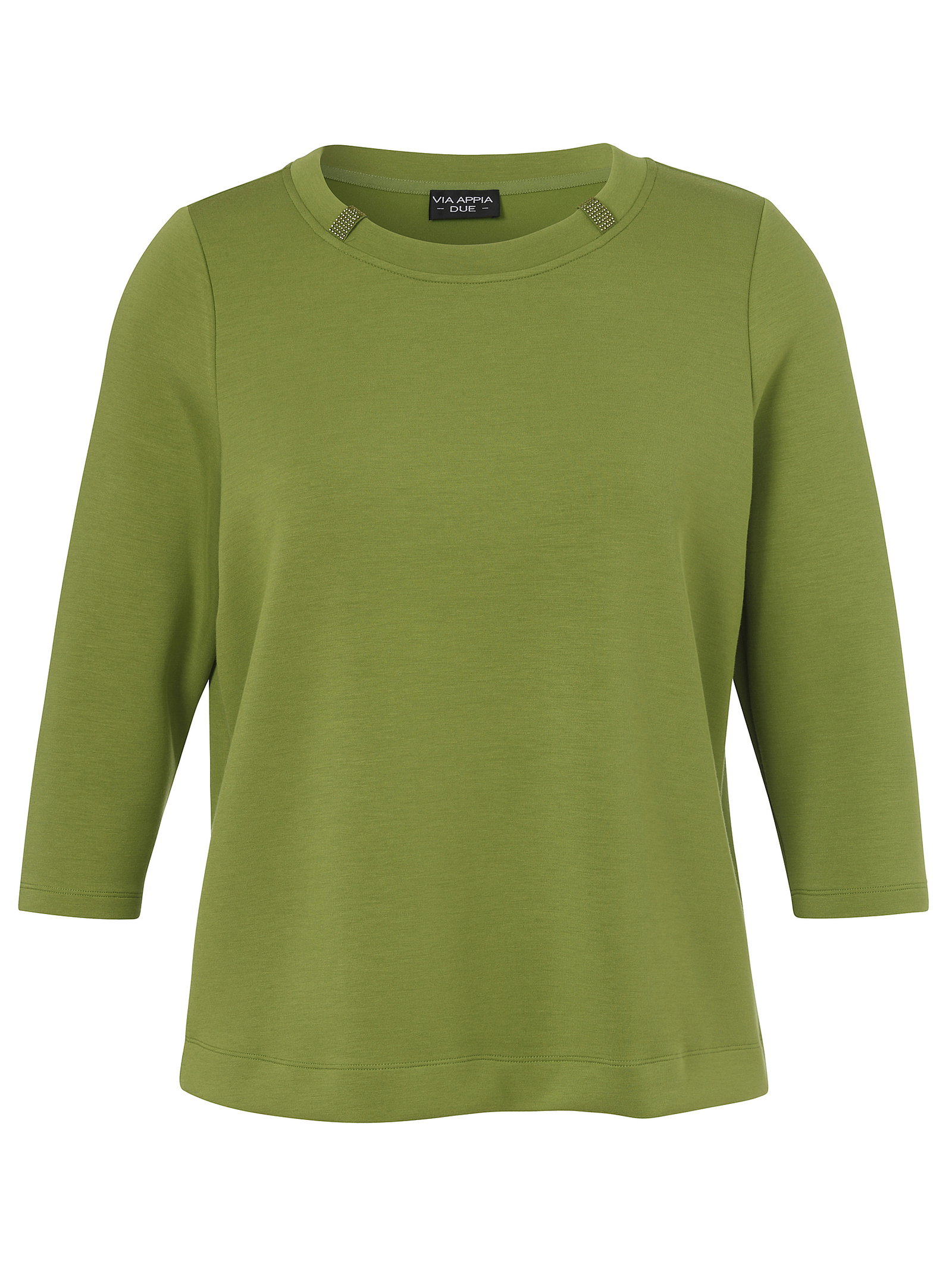 Sweatshirt Rundhals 3/4 Arm, moos #1