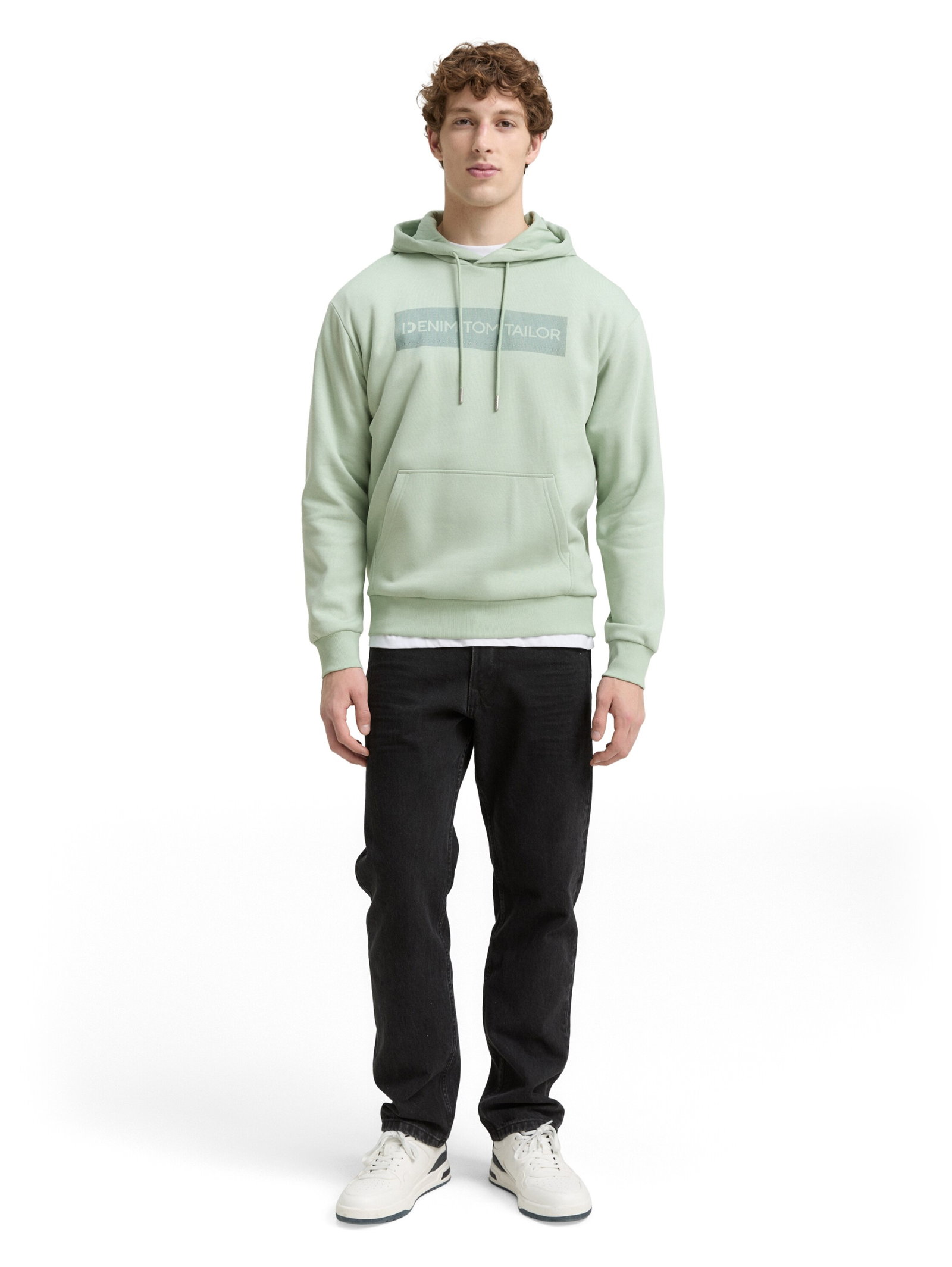 printed sweat hoodie, Fresh Mint Green #3
