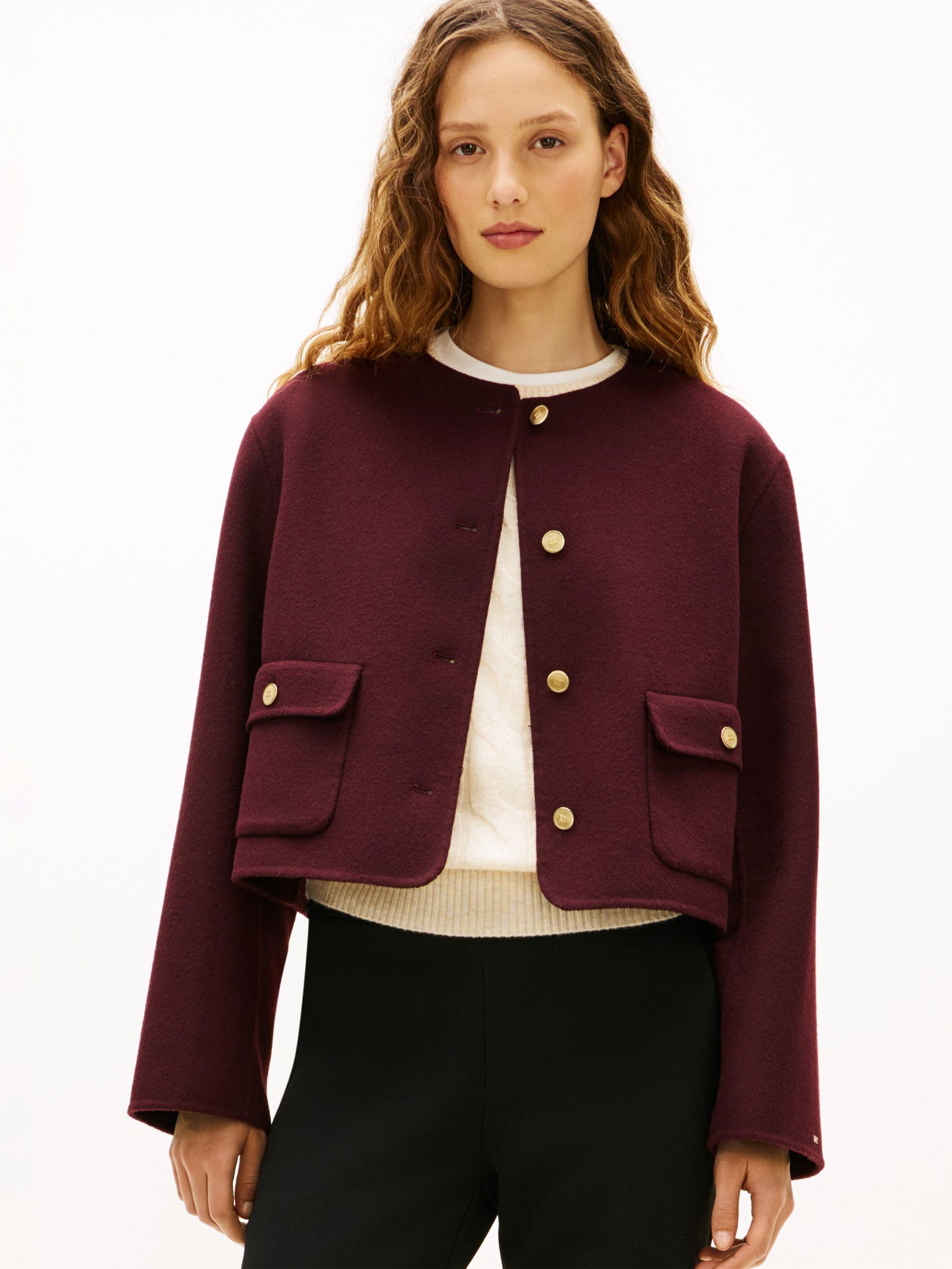 Tommy Hilfiger |  Tommy Hilfiger Strickjacke | Cardigan  | 40 | deep burgundy