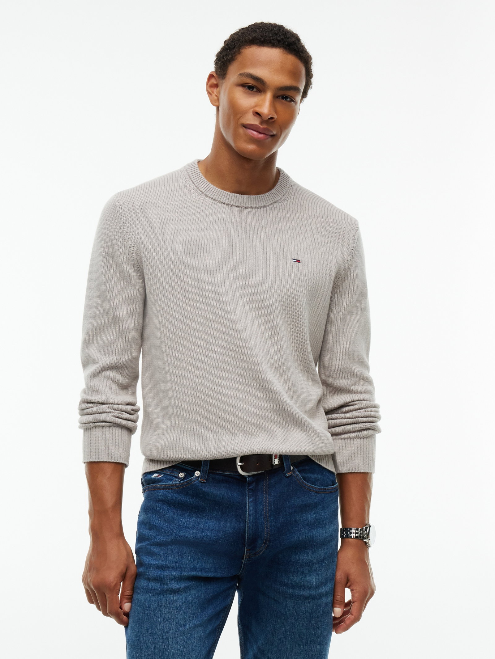 TJM SLIM ESS SWEATER EXT, GREY #2