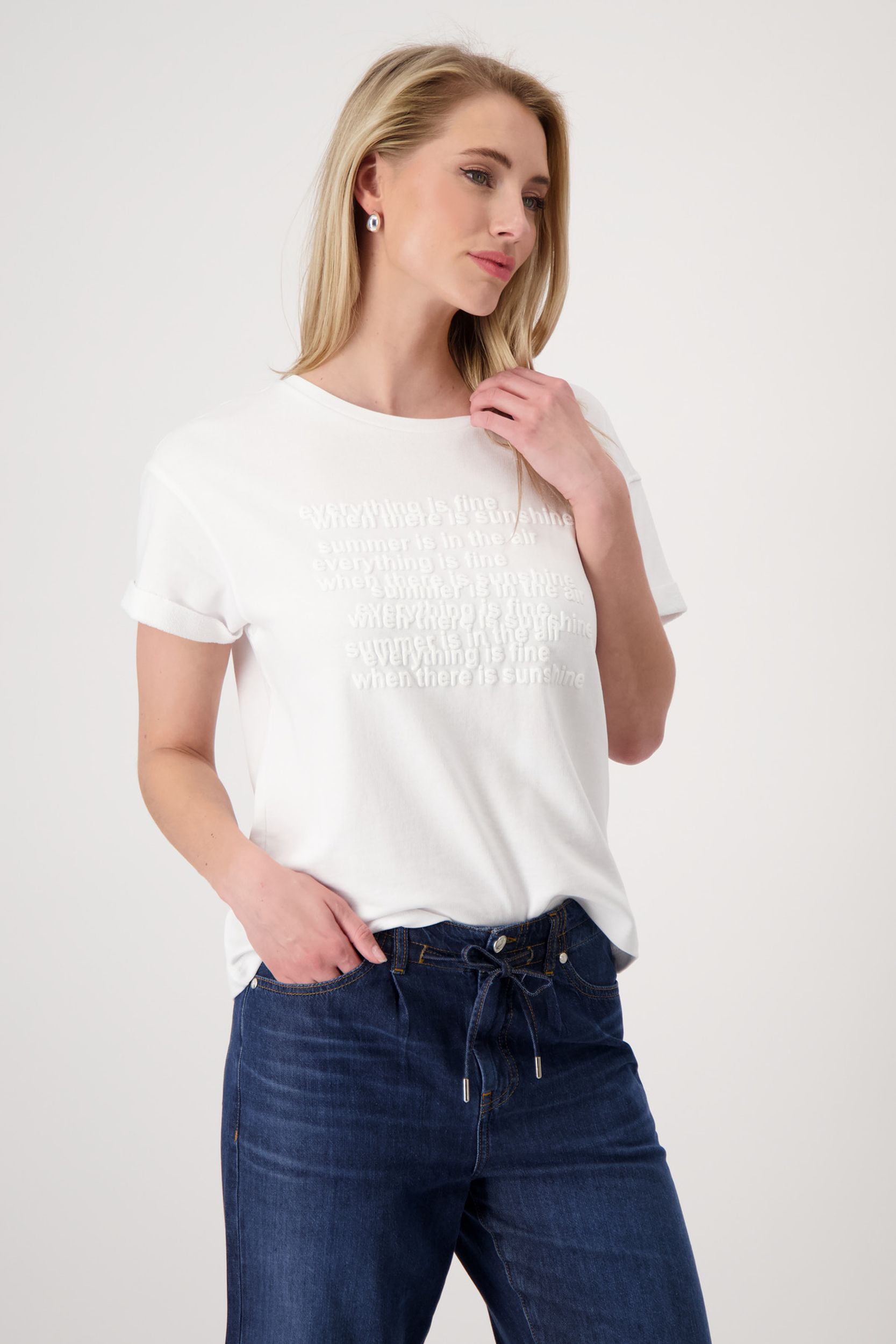 Monari |  T-Shirt, cream | 42