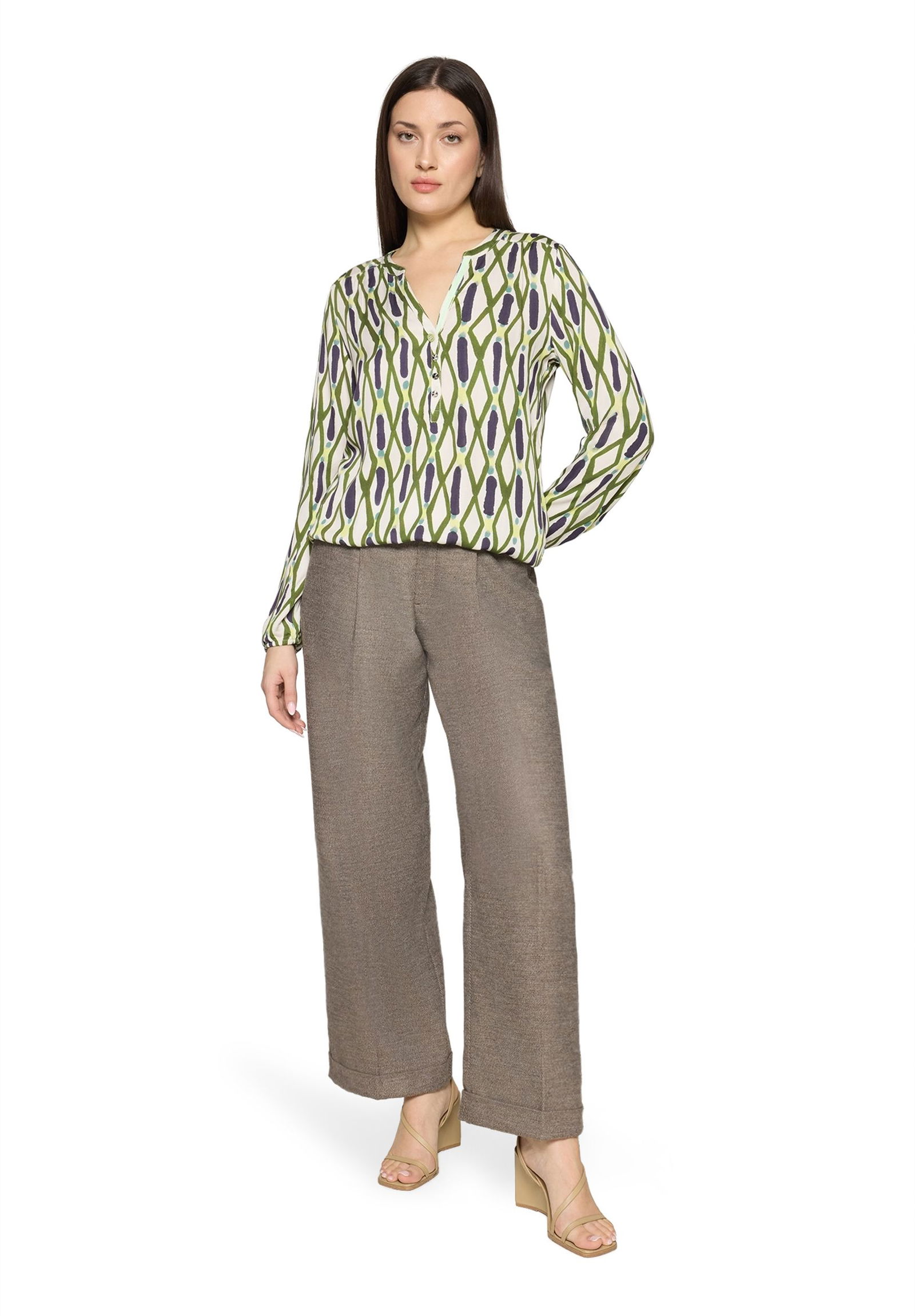 Cartoon |  Cartoon Druckbluse  | 36 | green/blue