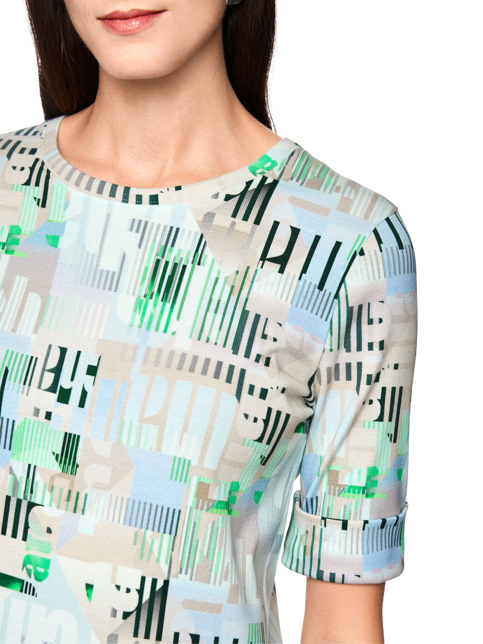 Marc Cain Sports |  Ripp-Shirt aus Baumwollstretch | 38