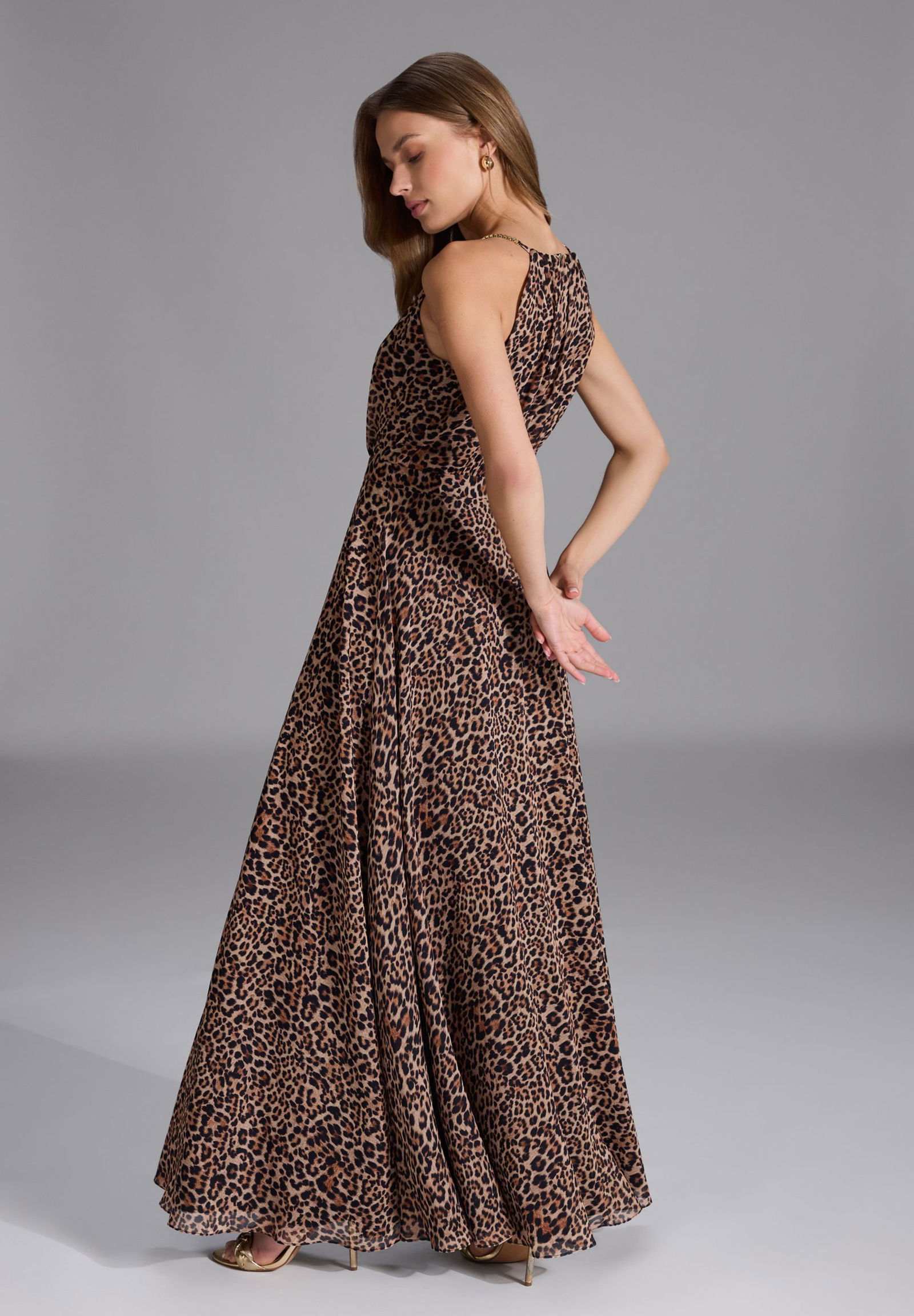 SWING |  SWING Langes Kleid  | 38 | leo print