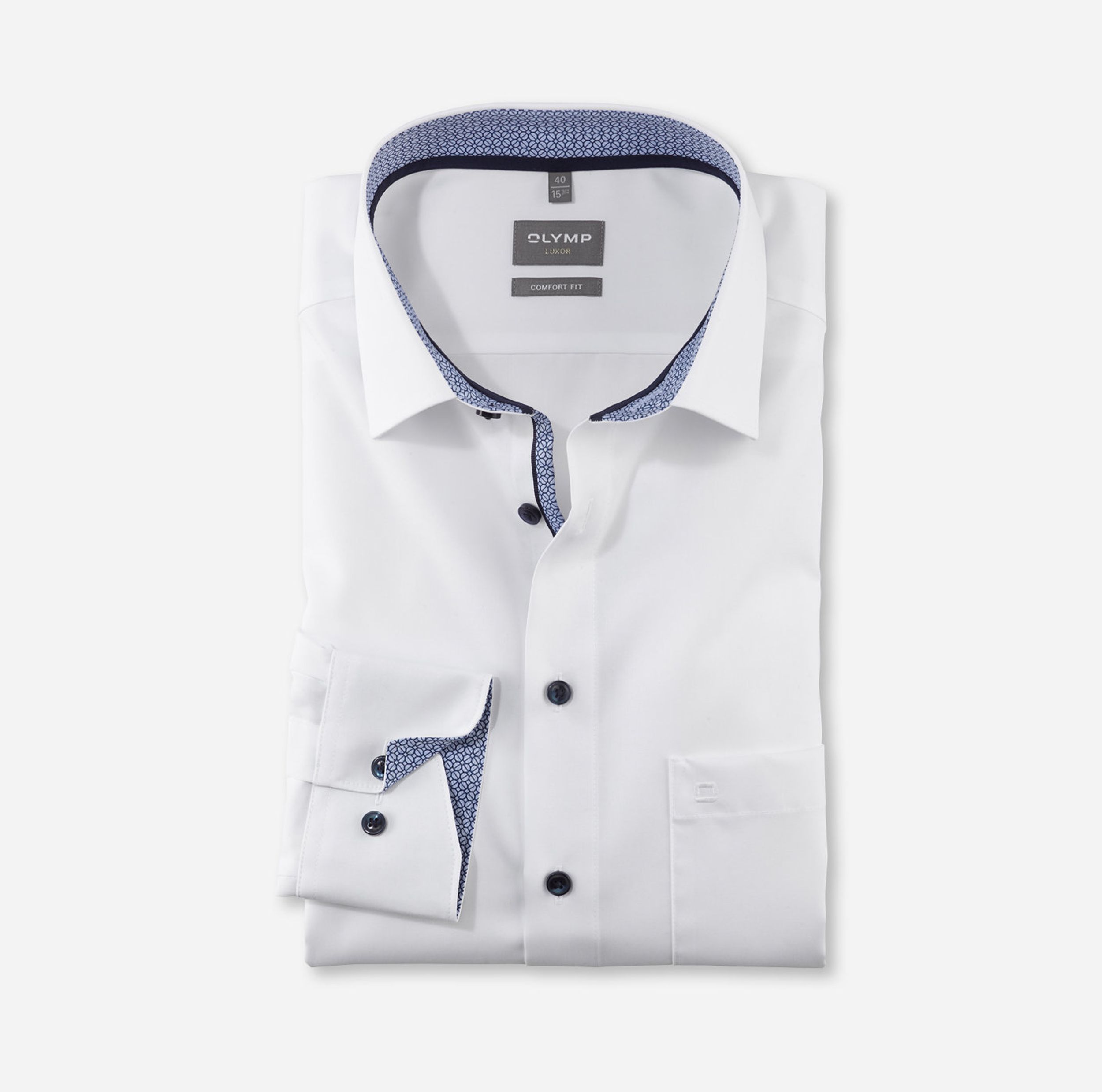 Olymp |  Olymp Hemd Modern Fit  | 43 | weiß