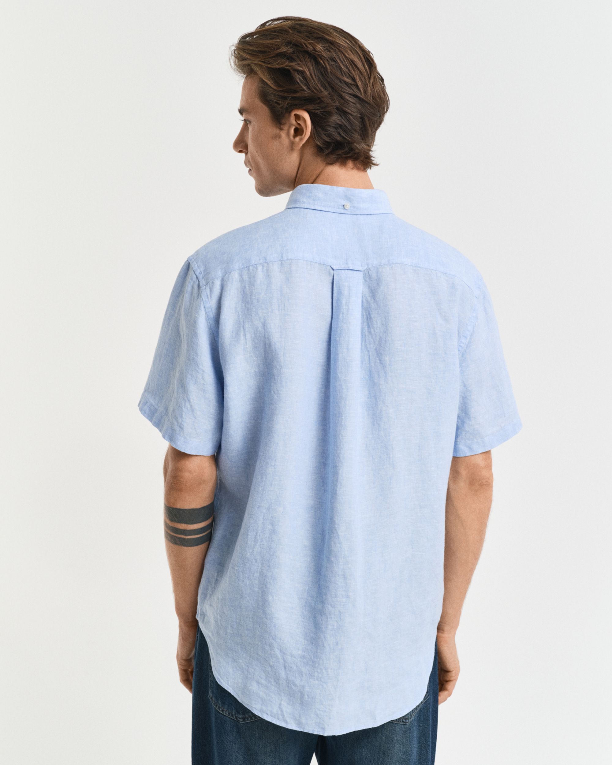  |  REG LINEN SS SHIRT, CAPRI BLUE | XXXL | capri blue