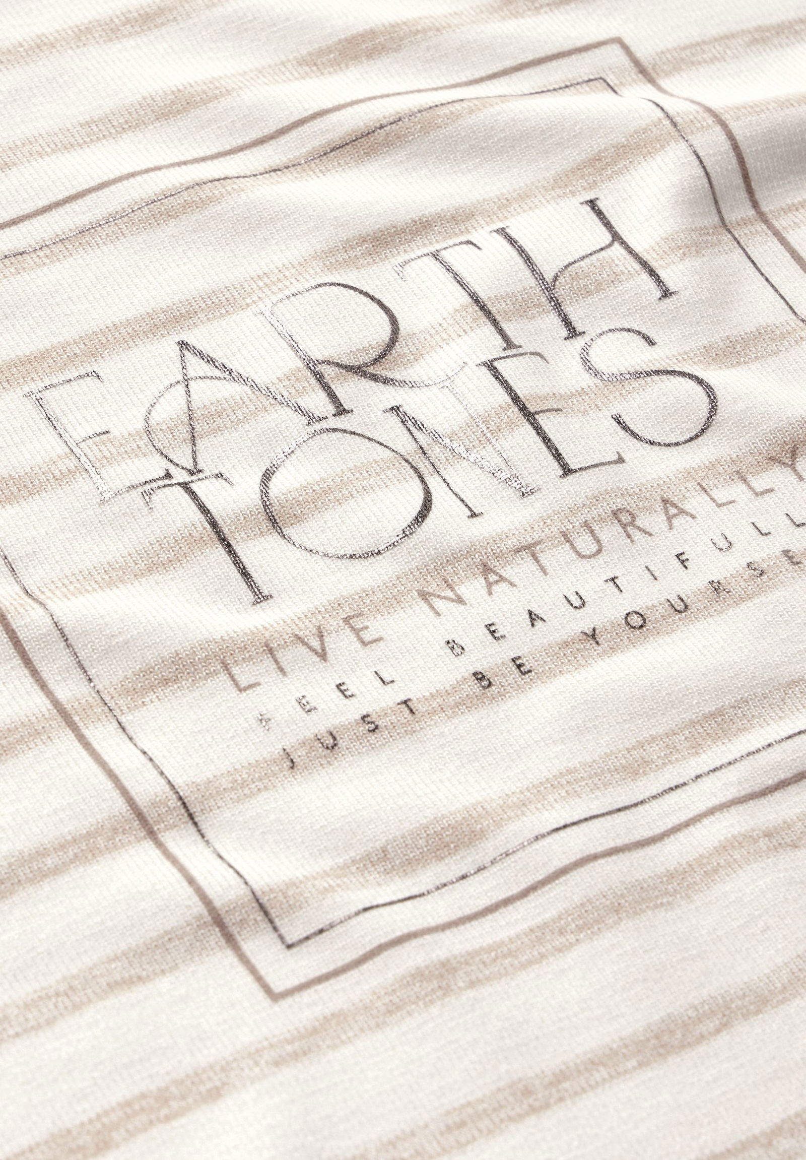  |  Folienprint Streifenshirt | 36 | smooth sand beige