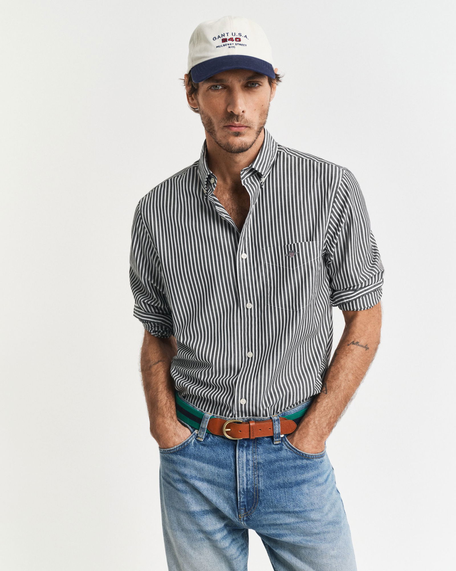 Gant | Gant Hemd Regular Fit | L | black