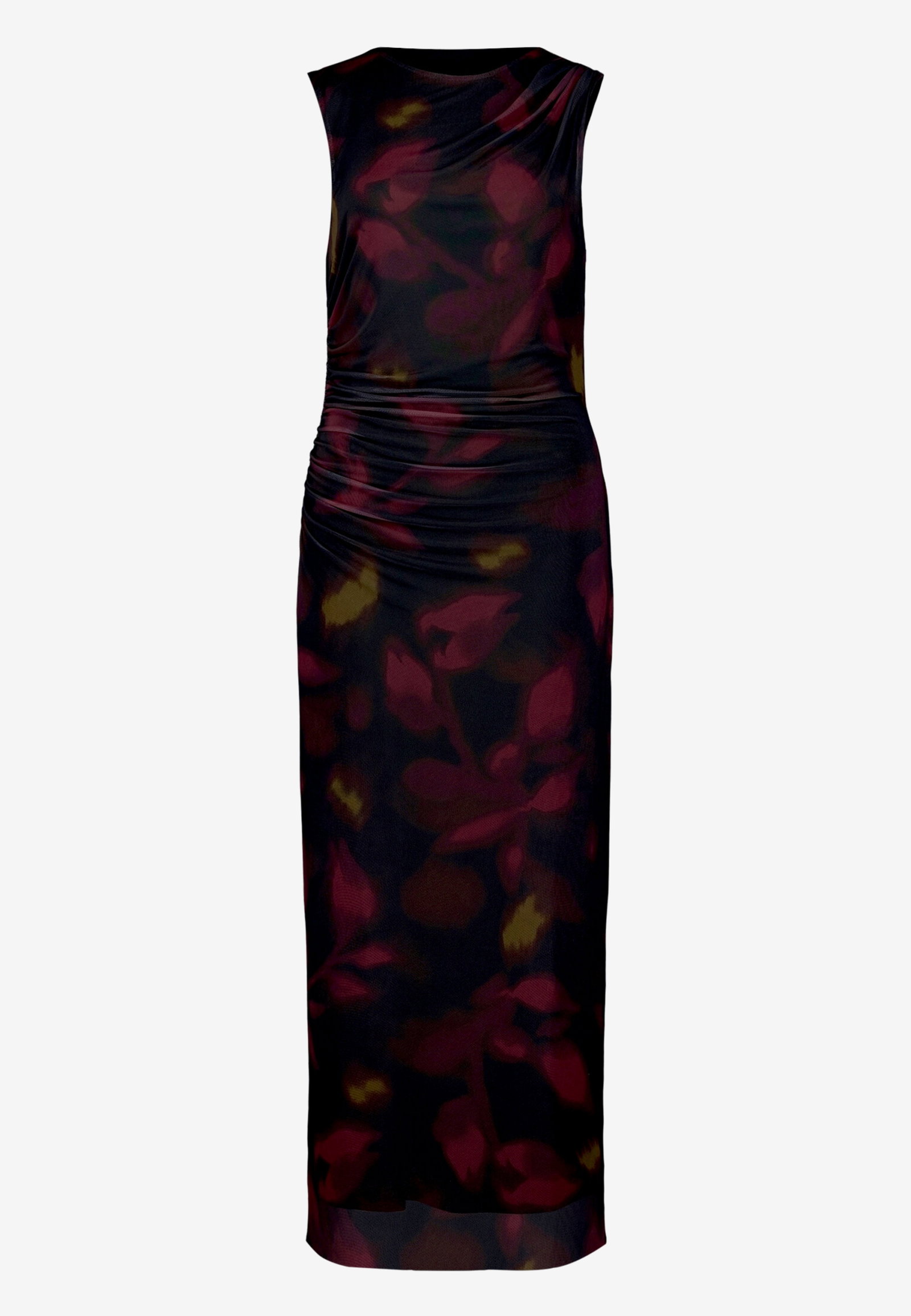Kleid Lang ohne Arm, Black/Dark Red #1