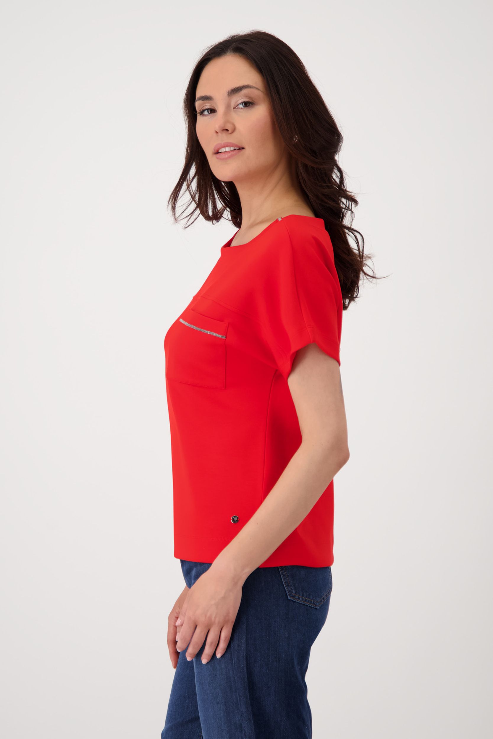 Monari |  Sweatshirt, cream | 36 | red