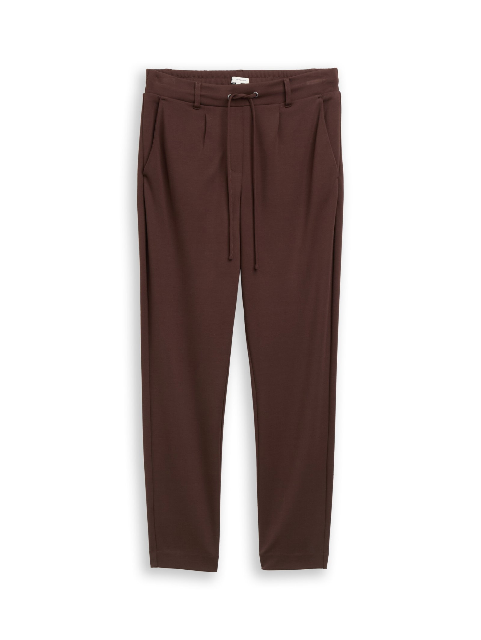 jersey loose fit pants ankle, java dark brown #1