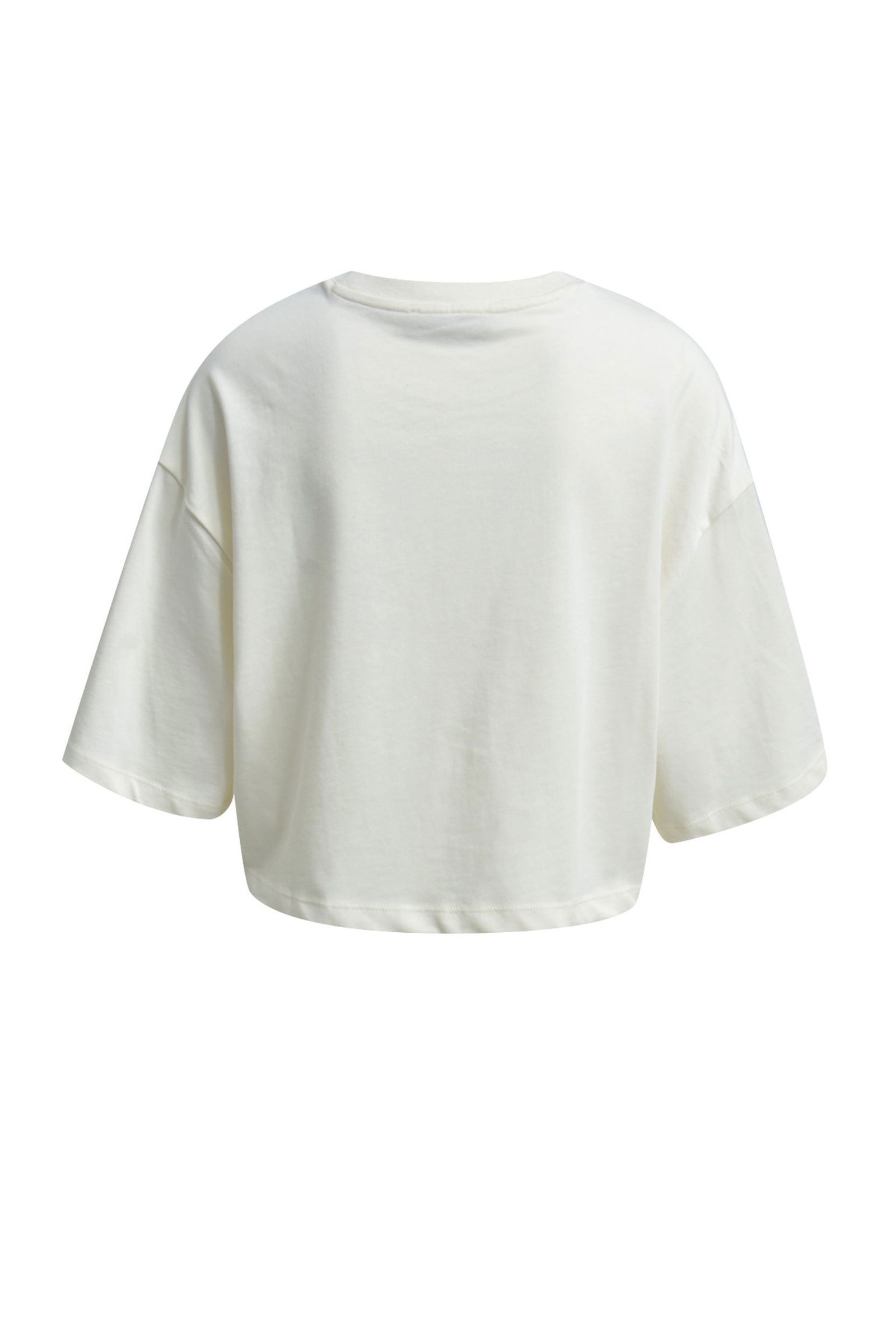  |  CROPPED T-SHIRT WORDING, CAMEL PRINT | M