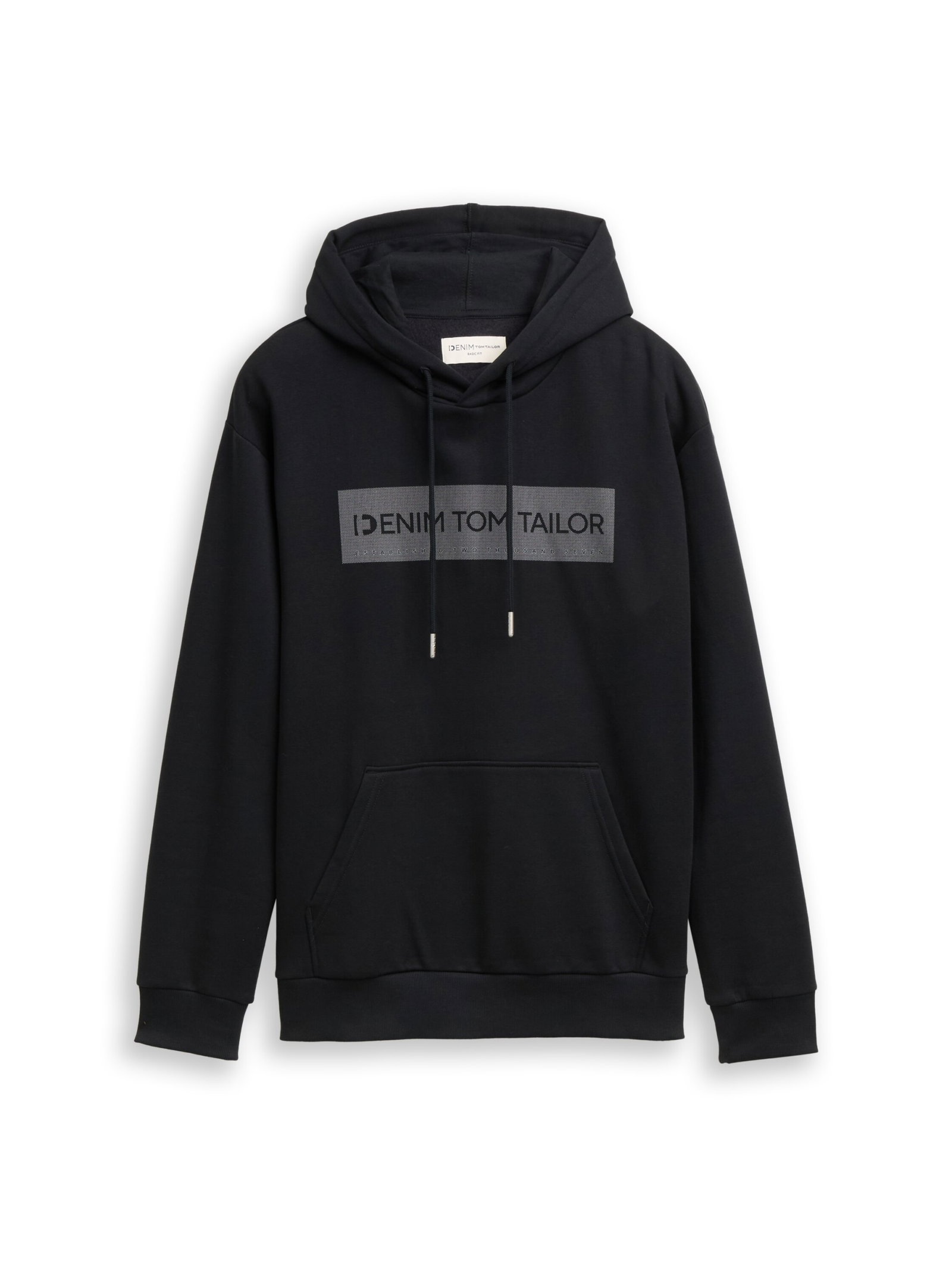 printed sweat hoodie, Night Watch Black #1