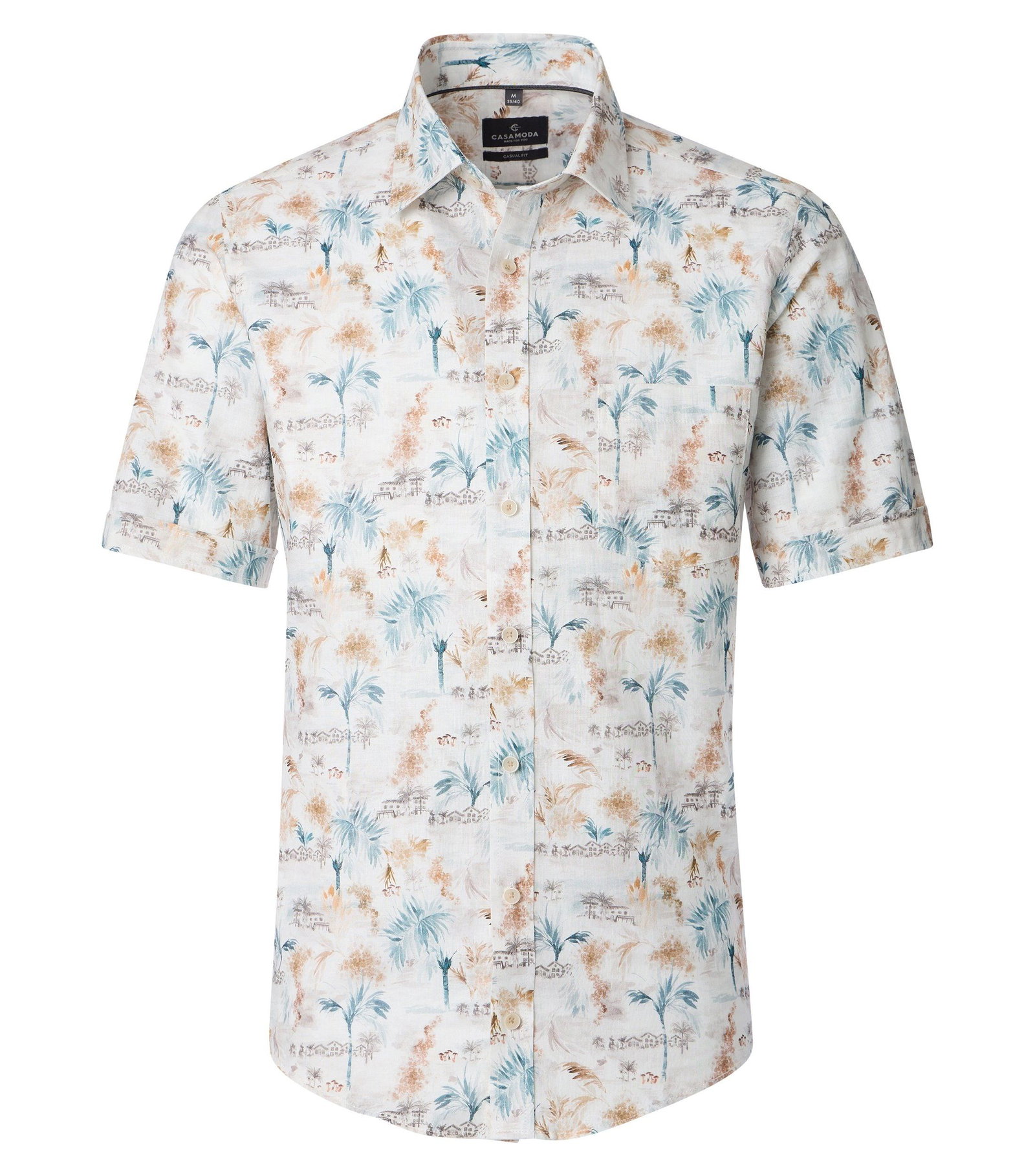 Casa Moda |  Casa Moda Hemd Regular Fit  | M | beige