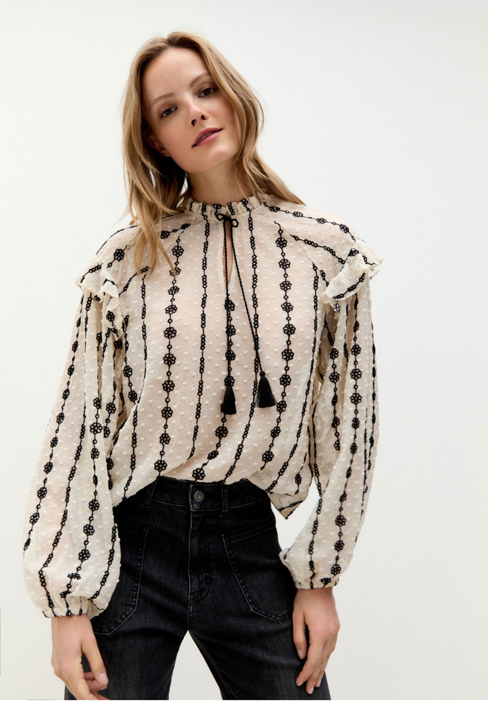 More & More |  More & More Druckbluse  | 38 | ecru