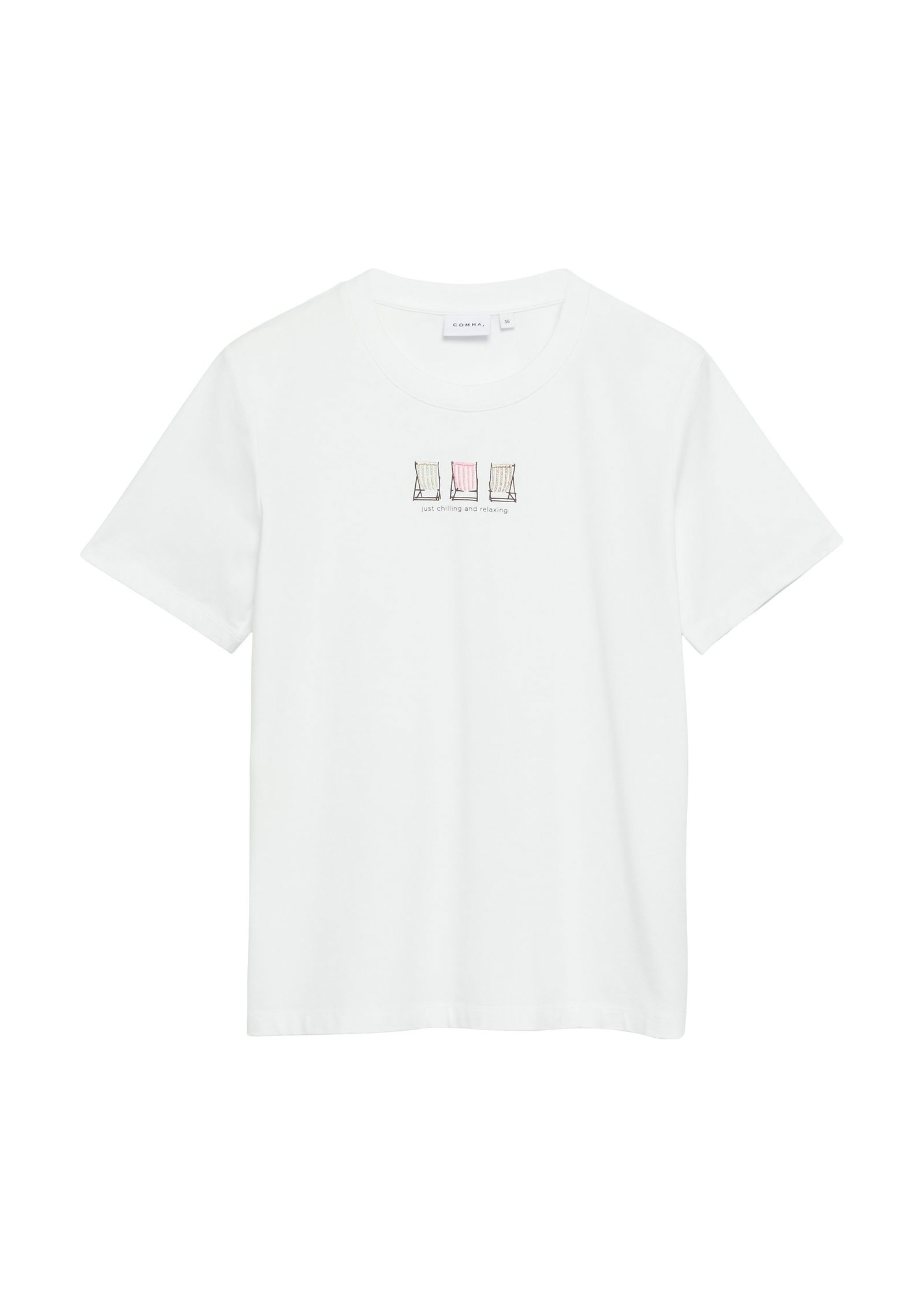 636bc1345e395e836c318a597a03b99e Comma | T-Shirt | 36 | weiß
