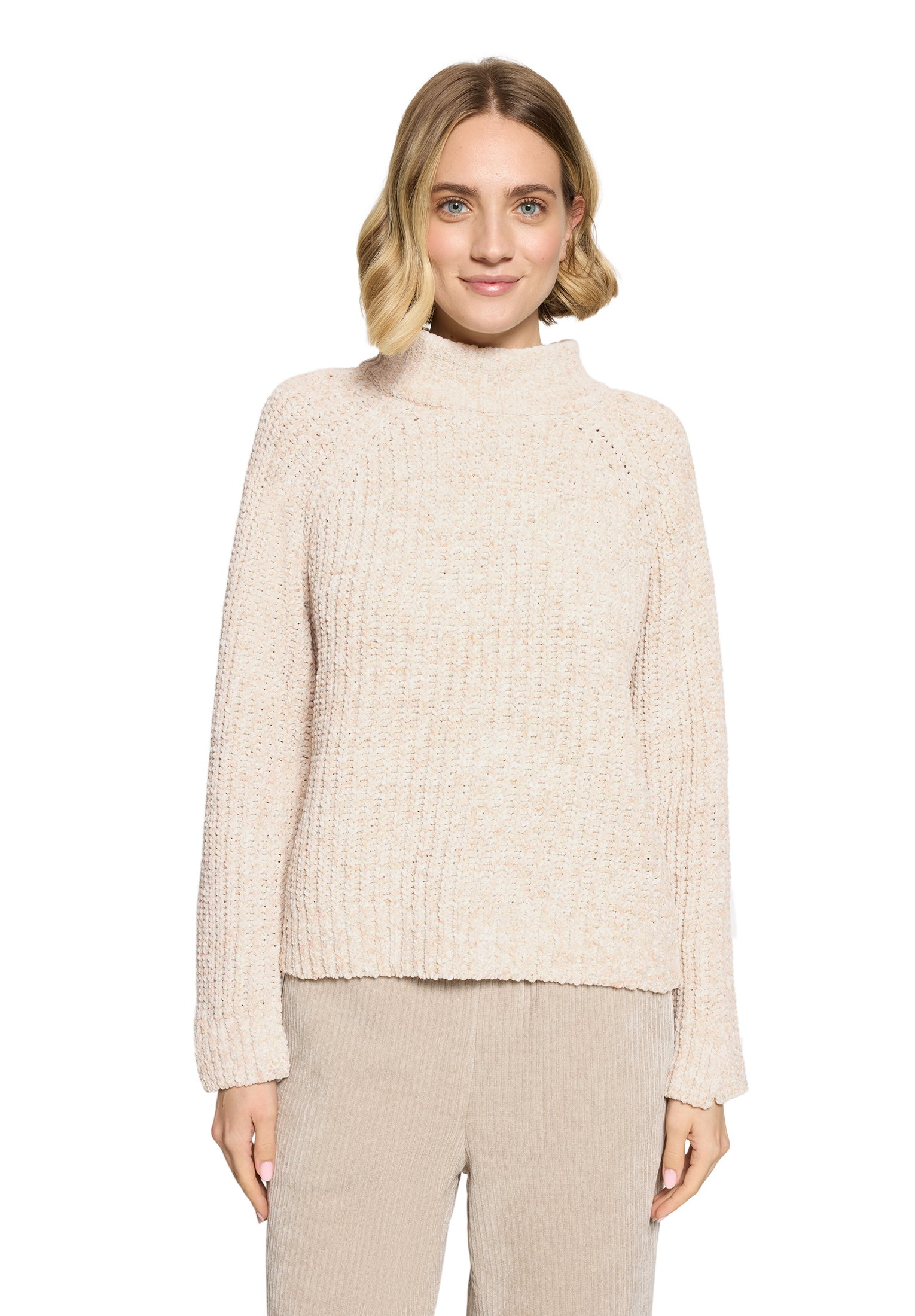 Strickpullover Kurz 1/1 Arm, Cream/Green #3