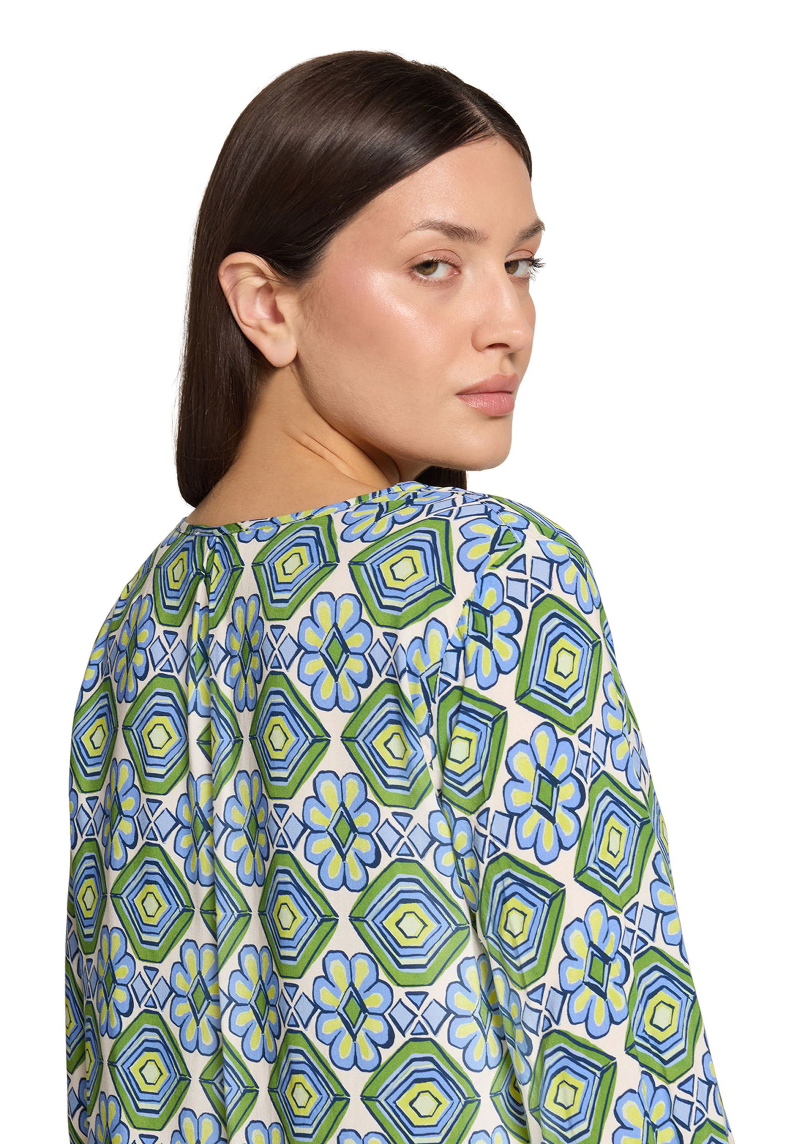 Cartoon |  Cartoon Druckbluse  | 36 | green/blue