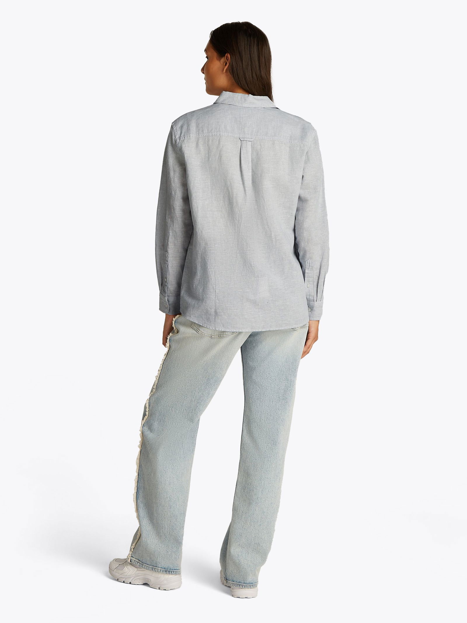 Tommy Jeans |  Tommy Jeans Druckbluse  | L | breton stp/ desert sky/ ecru