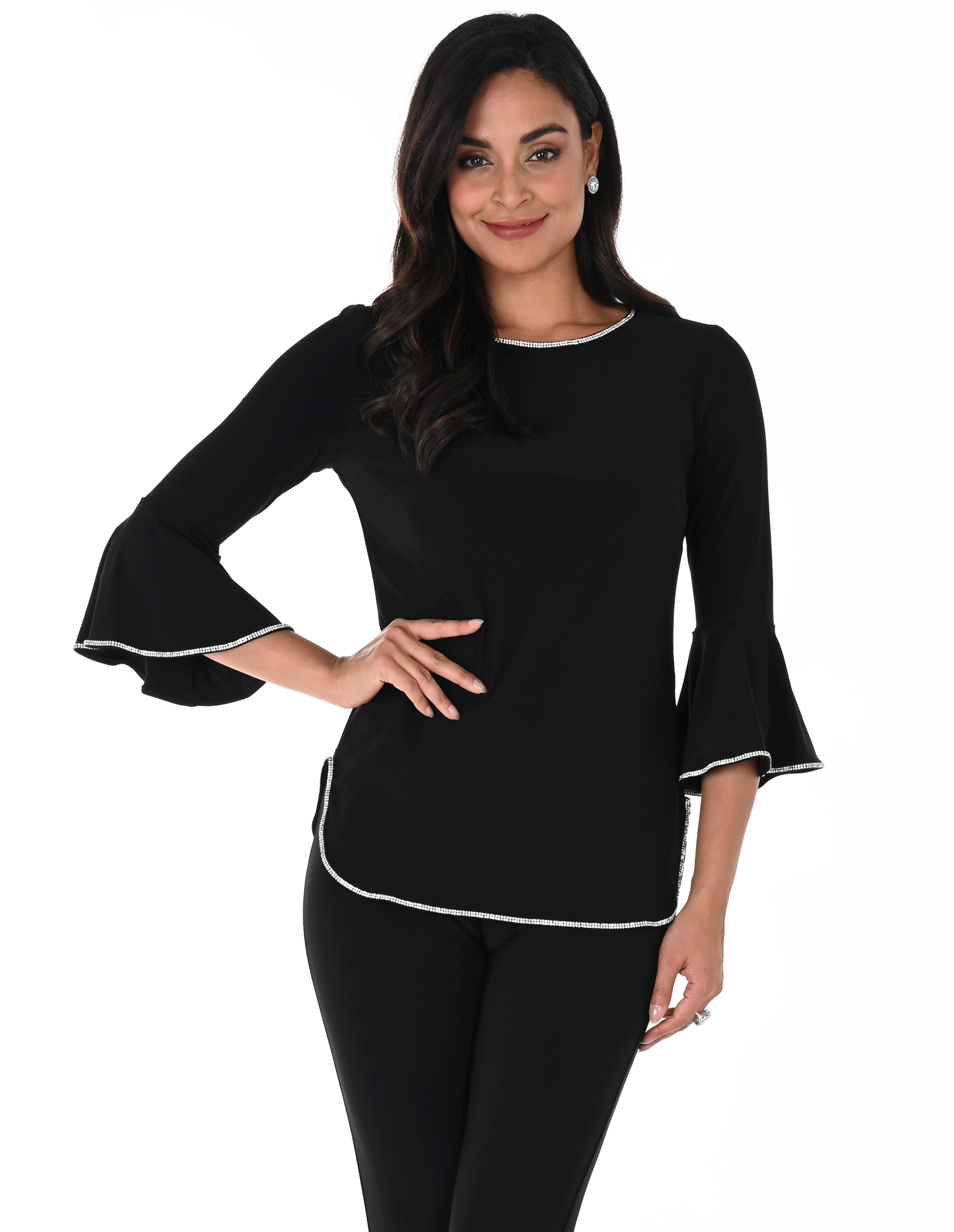 Frank Lyman |  Bluse Basic festlich | 44 | black