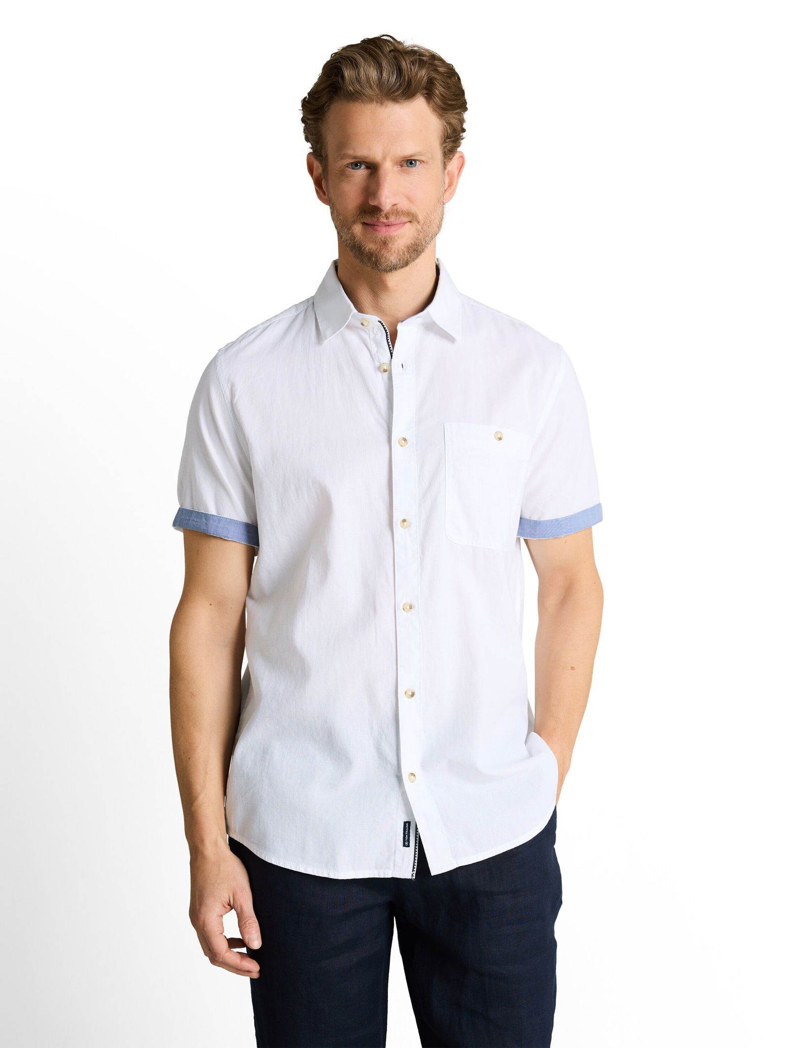 Tom Tailor |  Tom Tailor Hemd Slim Fit  | M | white