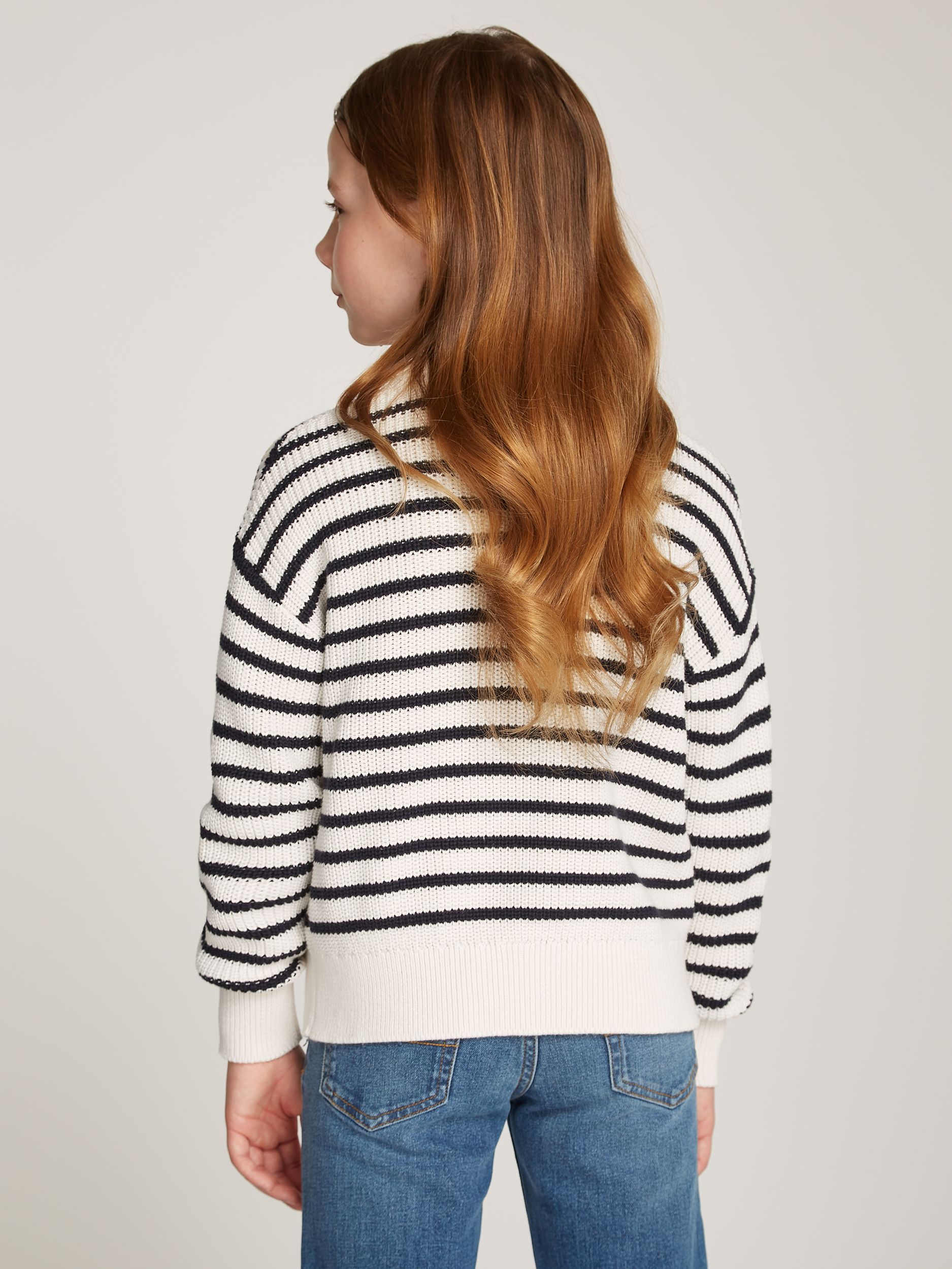 Tommy Hilfiger |  ESSENTIAL STRIPE SWEATER | 176 | desert sky stripe