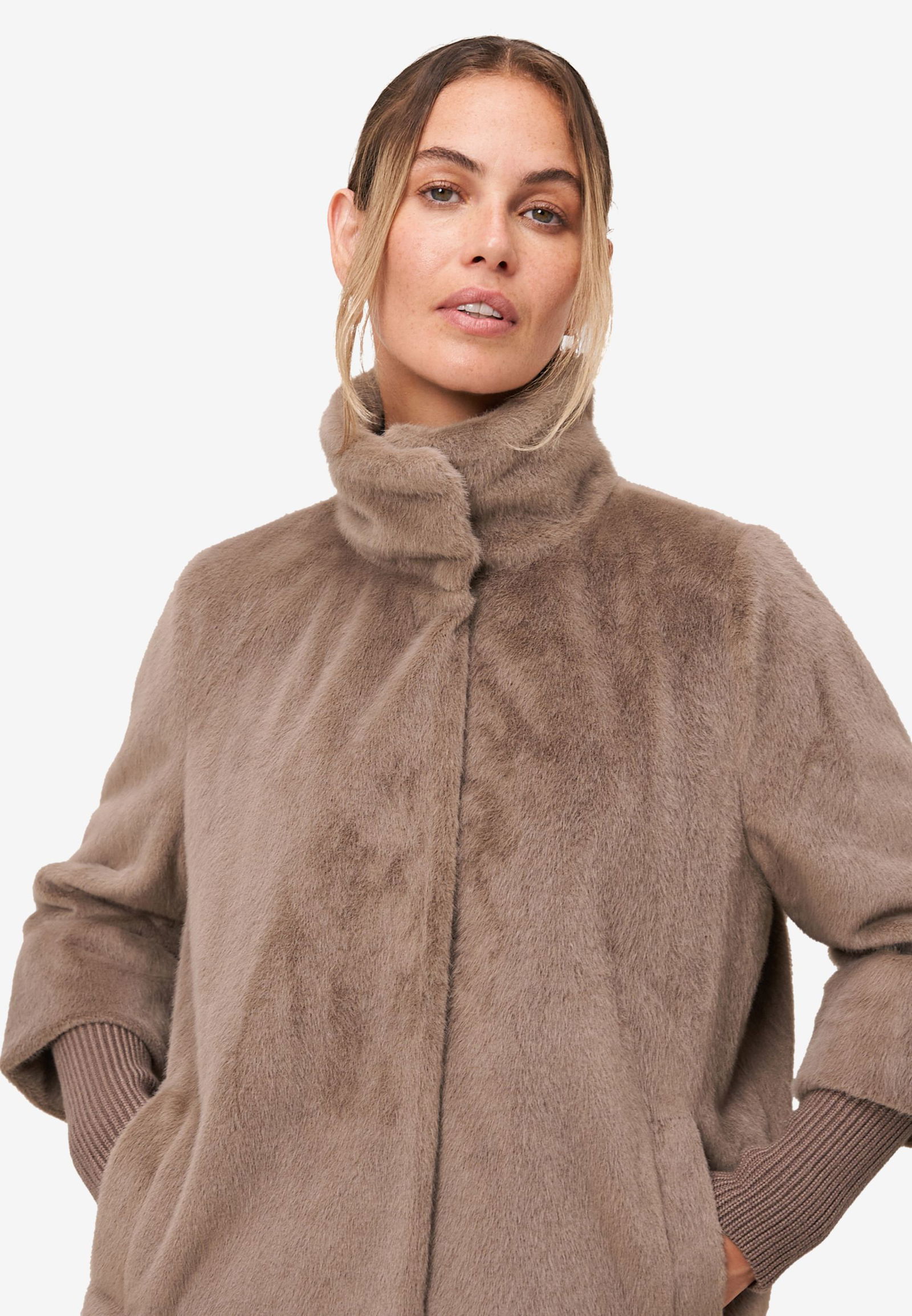 Zero |  Zero Fellimitat-Jacke | 34 | eggnog