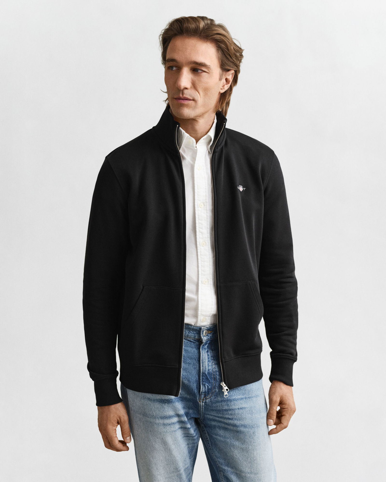 ebb0181939e46093a56ac630413cdb50 Gant |  Gant Sweatjacke "Shield" | XL | black