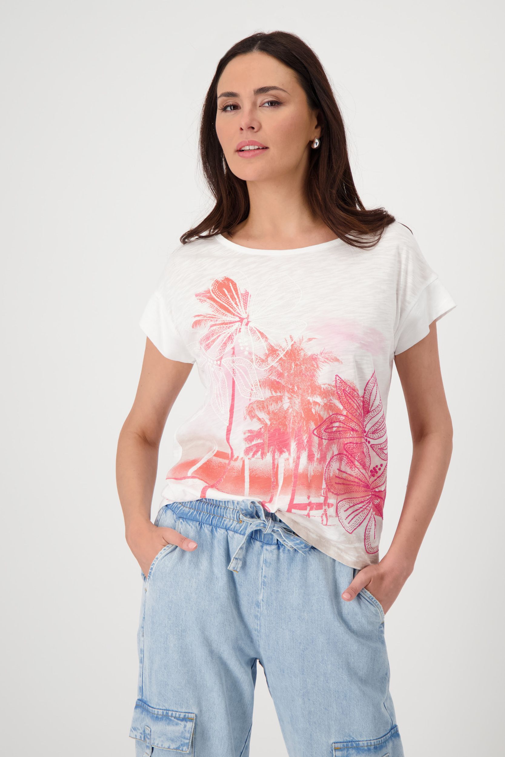 Monari |  T-Shirt, cream | 40