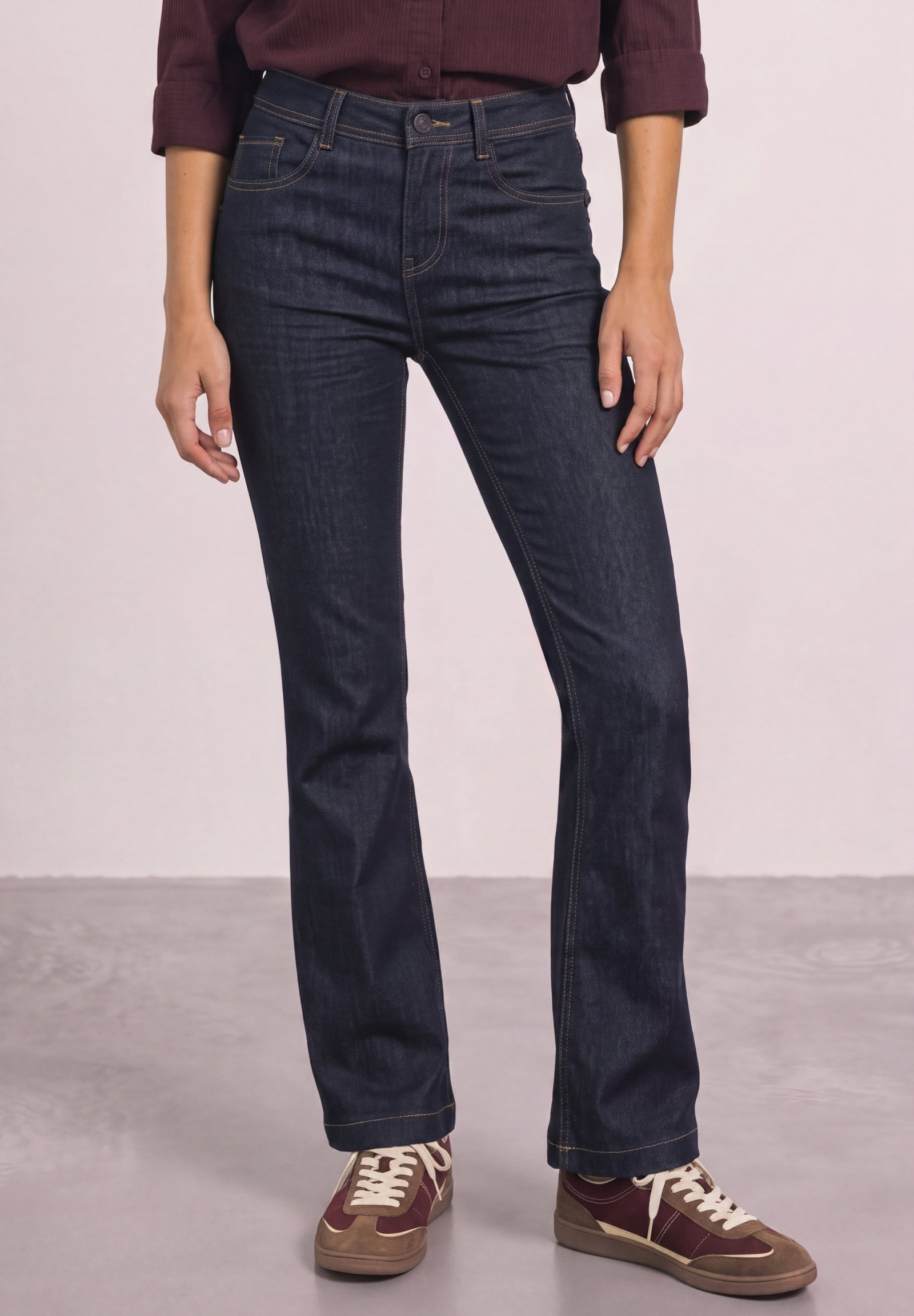 QR Style Blaire Bootcut,hw,rin, Rinse Soft Washed #3