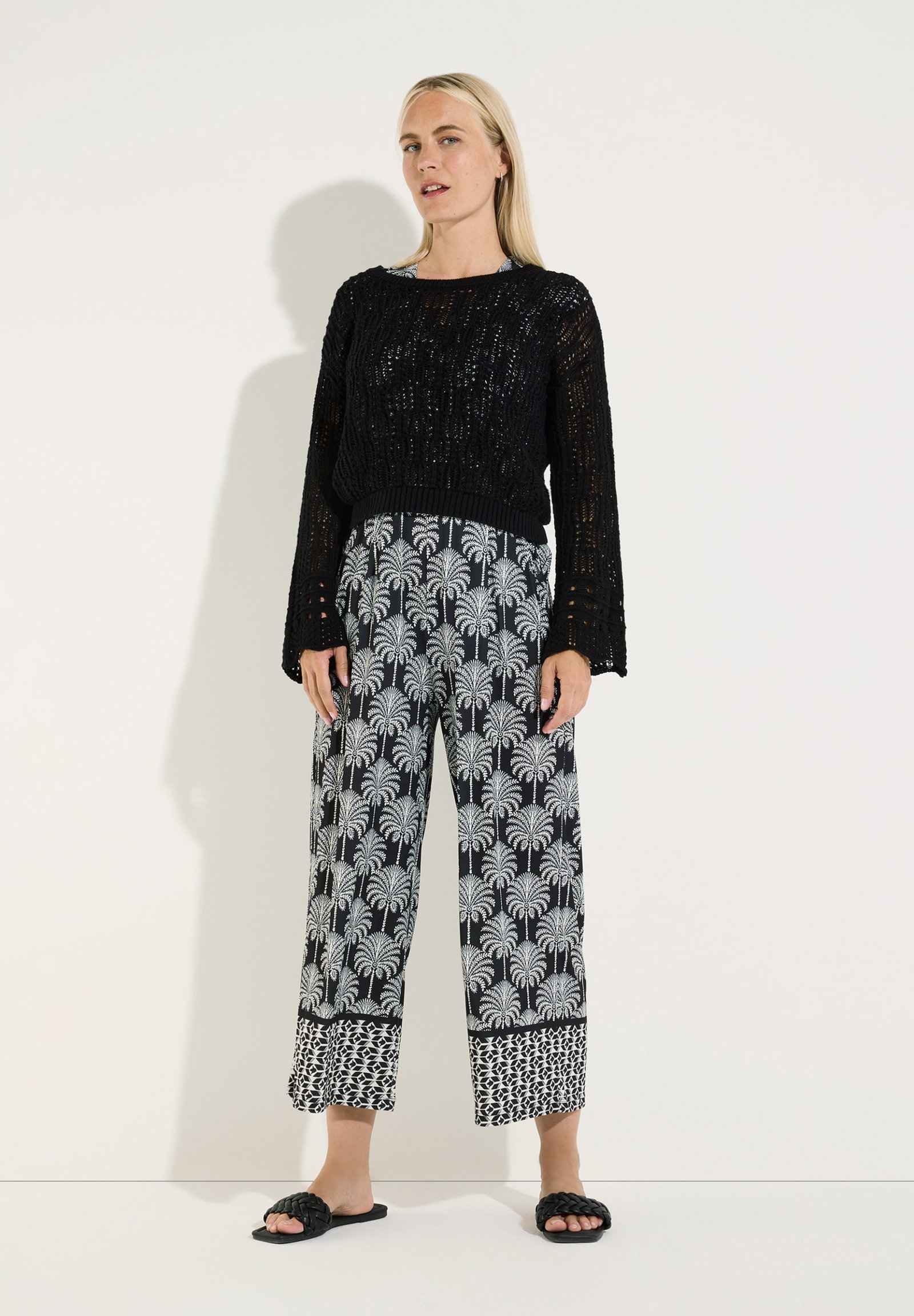 Ajour Pullover, black #8